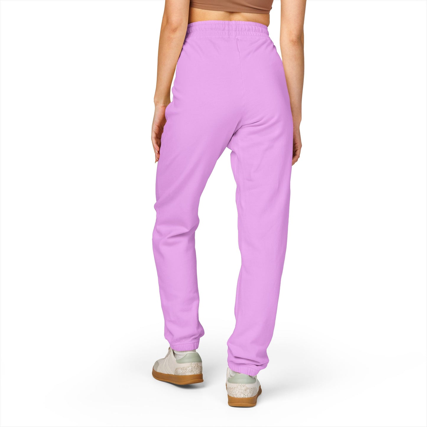 Fleece Sweatpants — Minimal Leaf Graphic Joggers