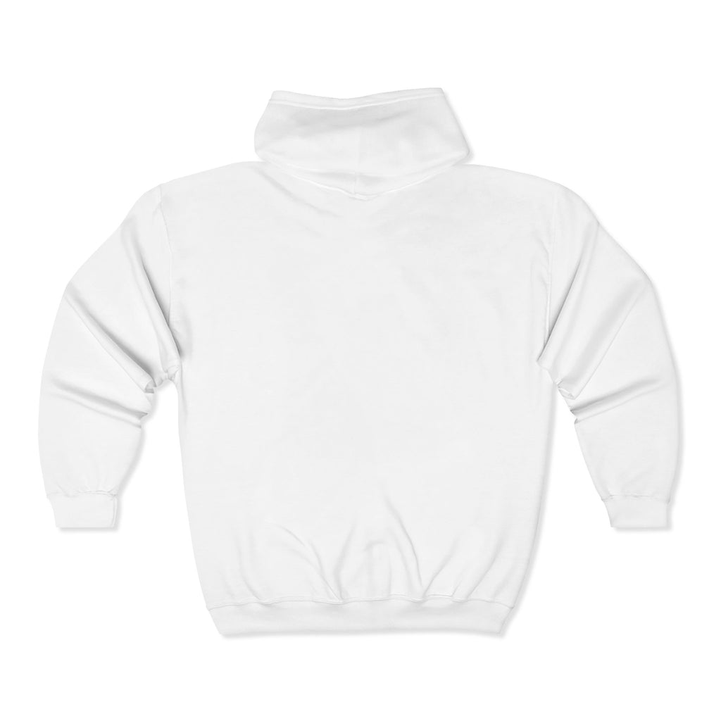 Plain White Full-Zip Hoodie
