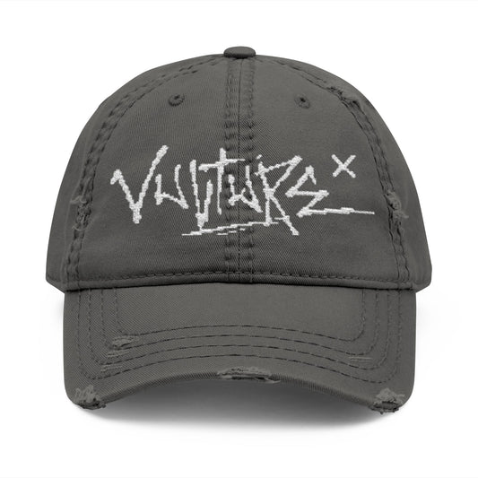 Distressed Embroidered 'Vulture' Dad Hat — Vintage Streetwear Cap