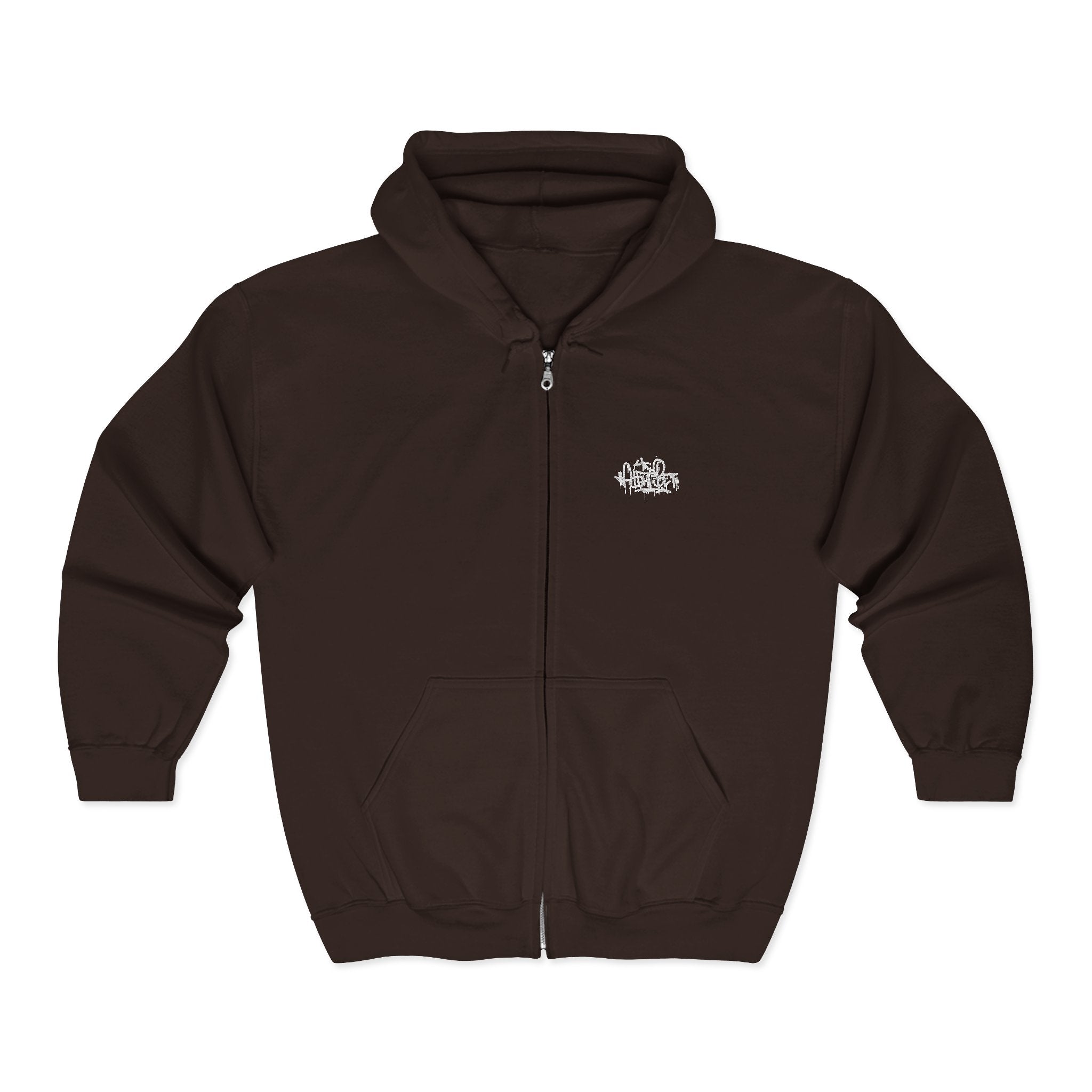 Plain White Full-Zip Hoodie