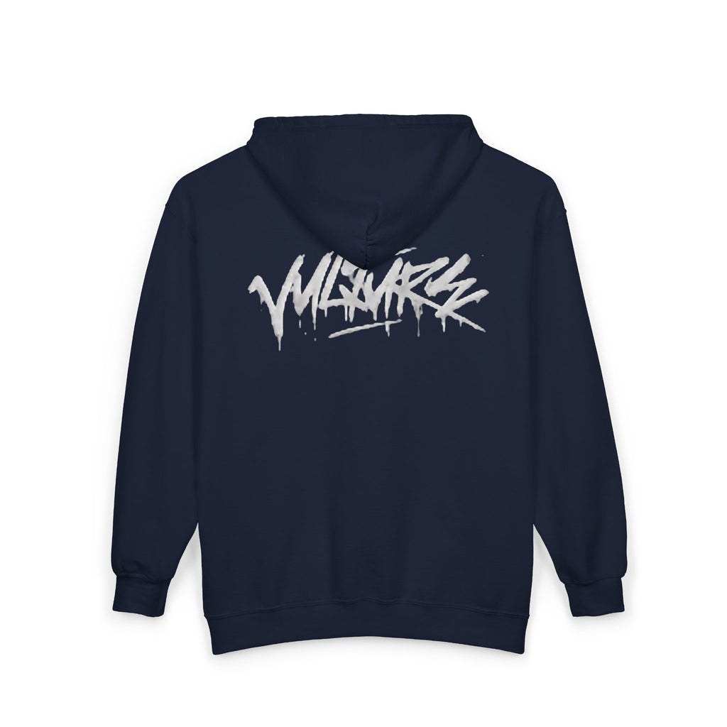Vulture Graffiti Zip Hoodie - Streetwear Black Full-Zip Sweatshirt