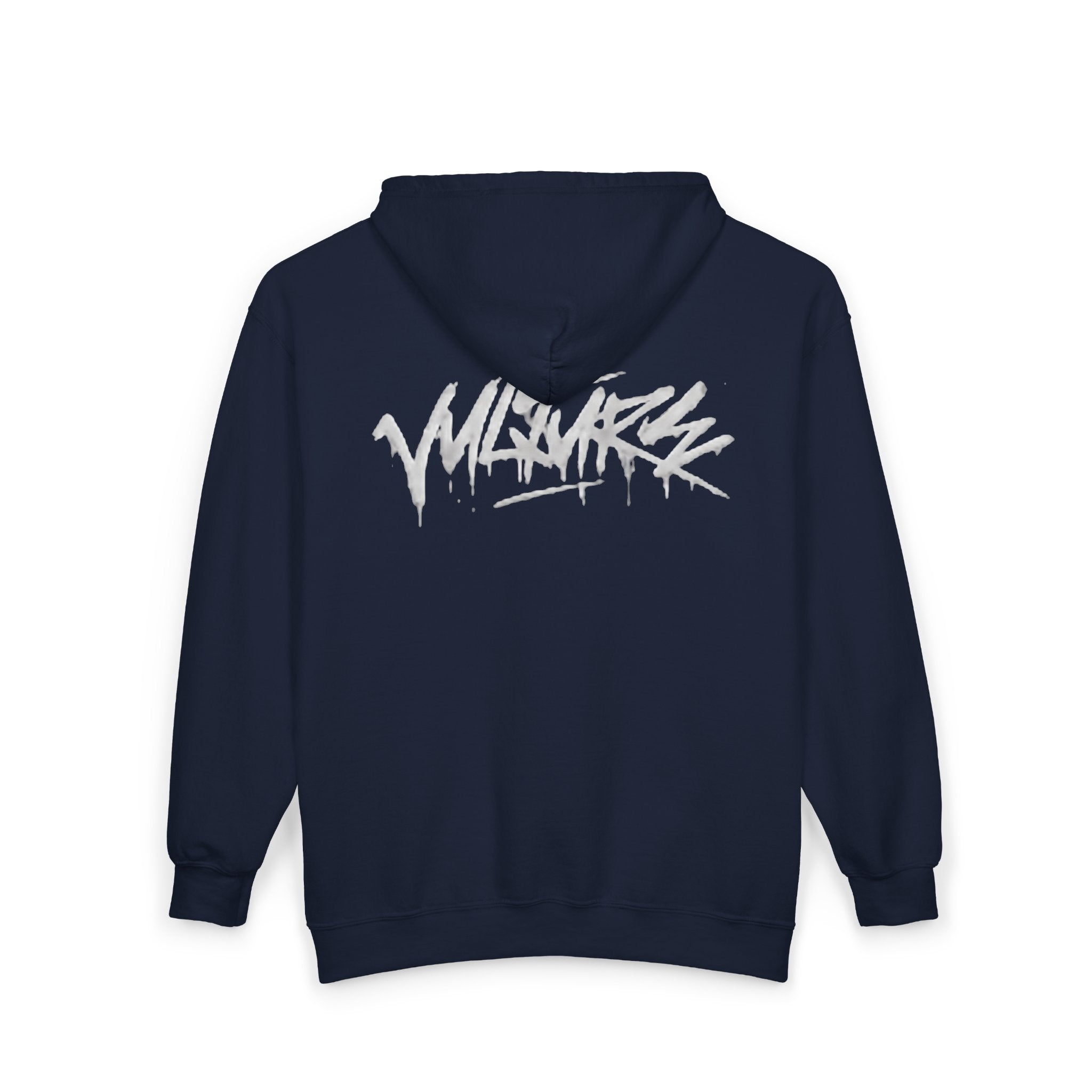 Vulture Graffiti Zip Hoodie - Streetwear Black Full-Zip Sweatshirt