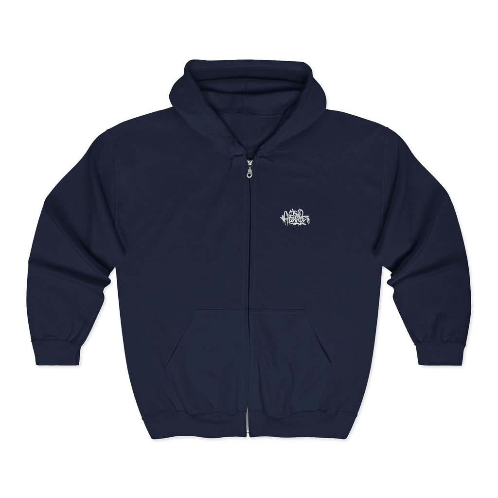 Plain White Full-Zip Hoodie