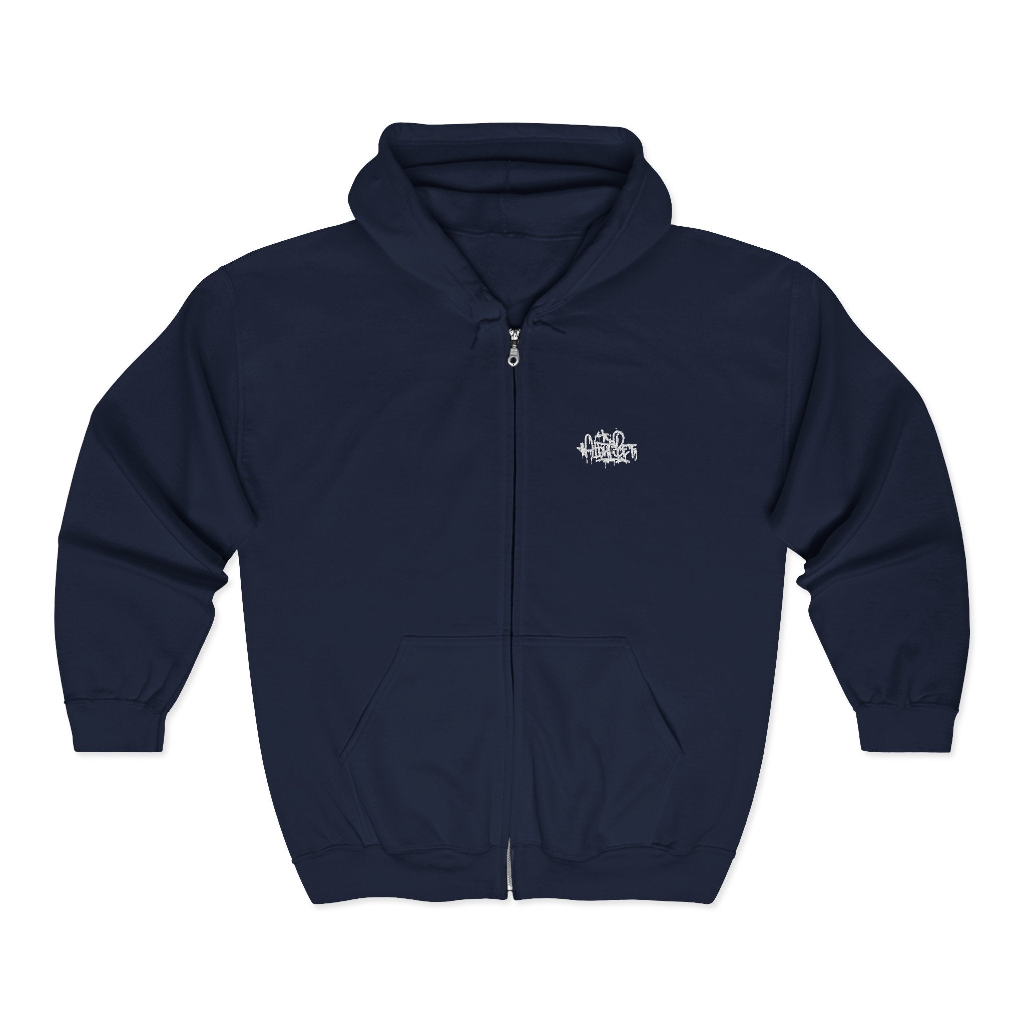 Plain White Full-Zip Hoodie