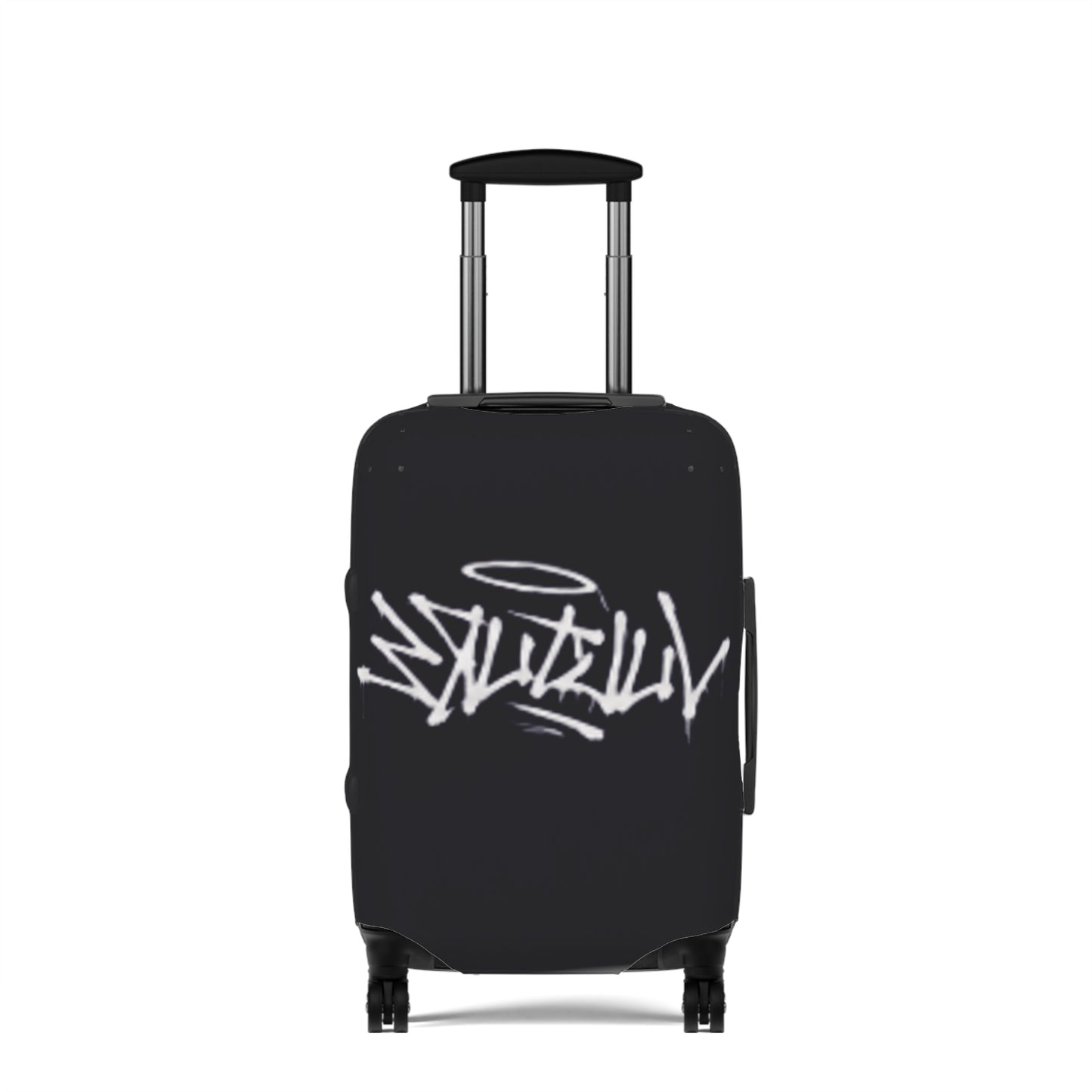 Graffiti-Style Luggage Cover — Urban Street Art Protective Travel Case