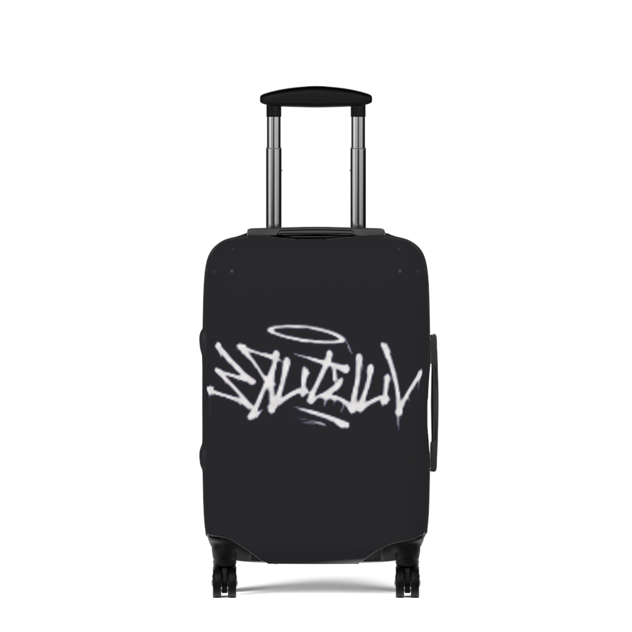 Graffiti-Style Luggage Cover — Urban Street Art Protective Travel Case
