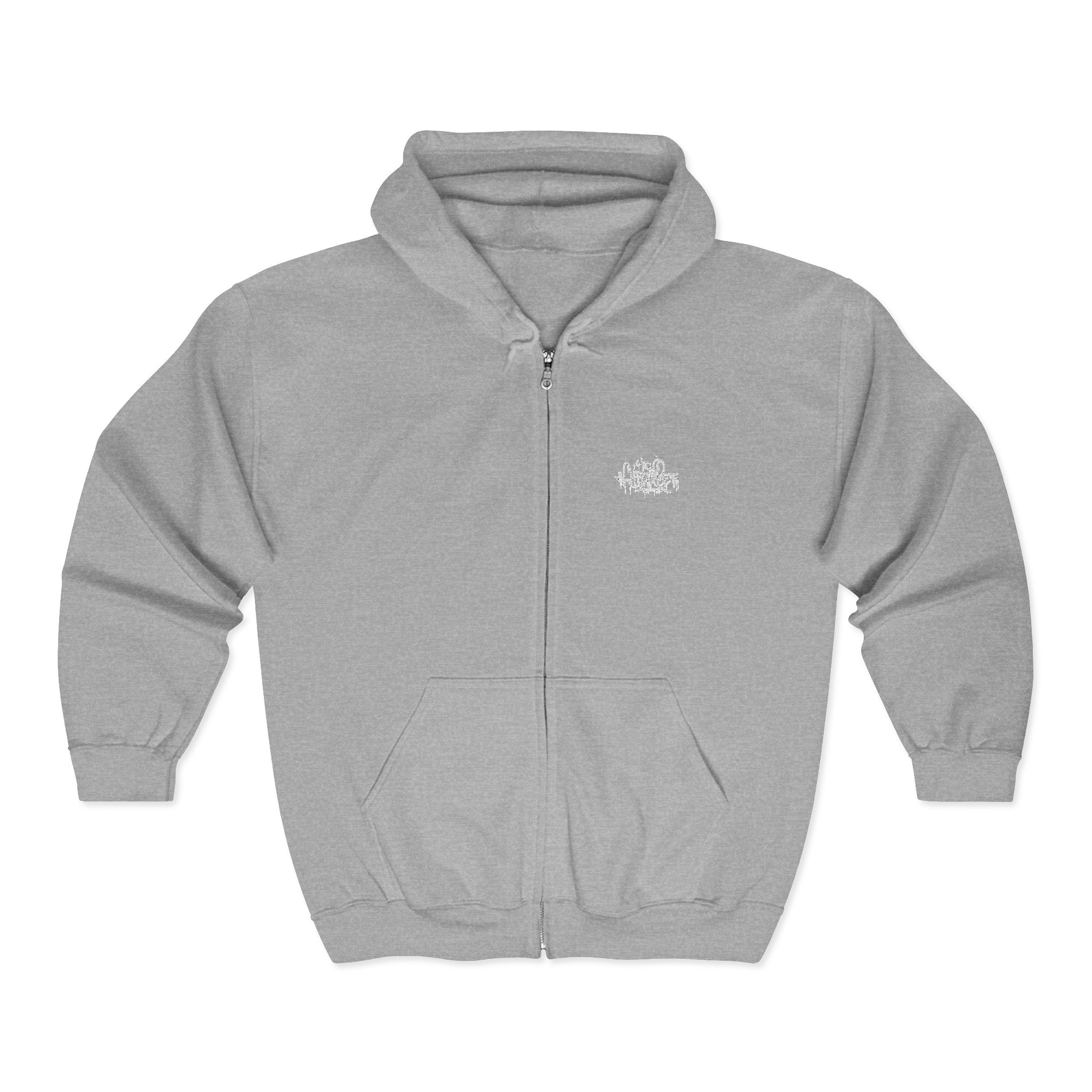 Plain White Full-Zip Hoodie