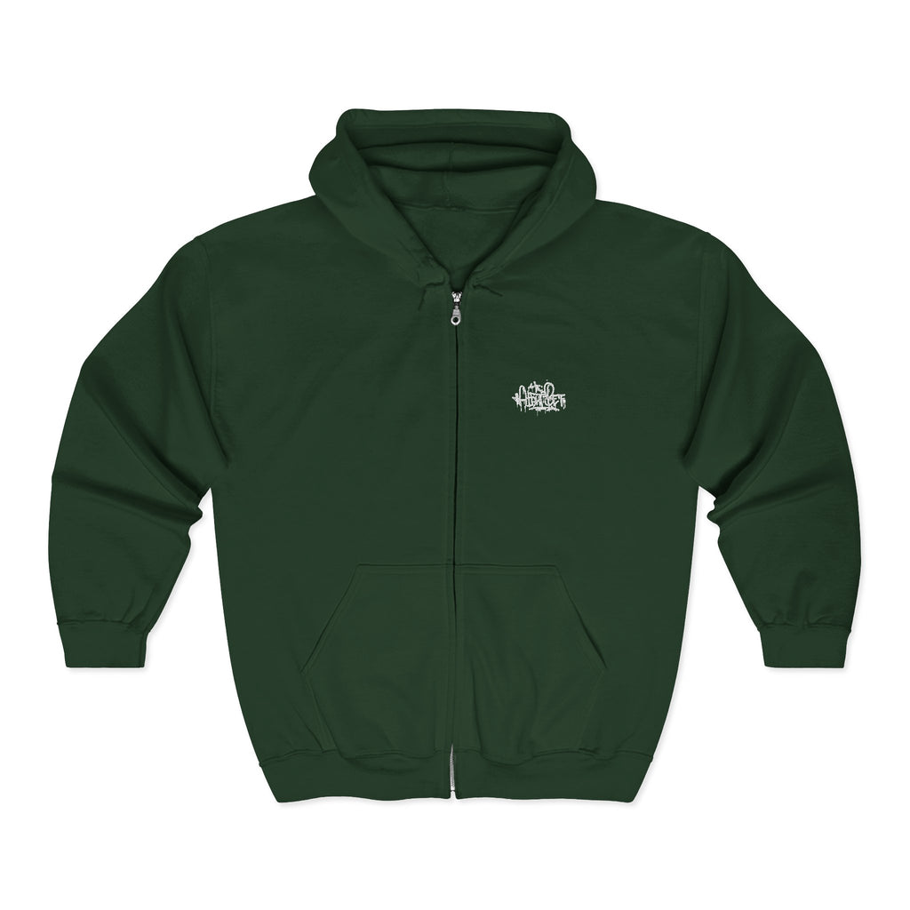 Plain White Full-Zip Hoodie