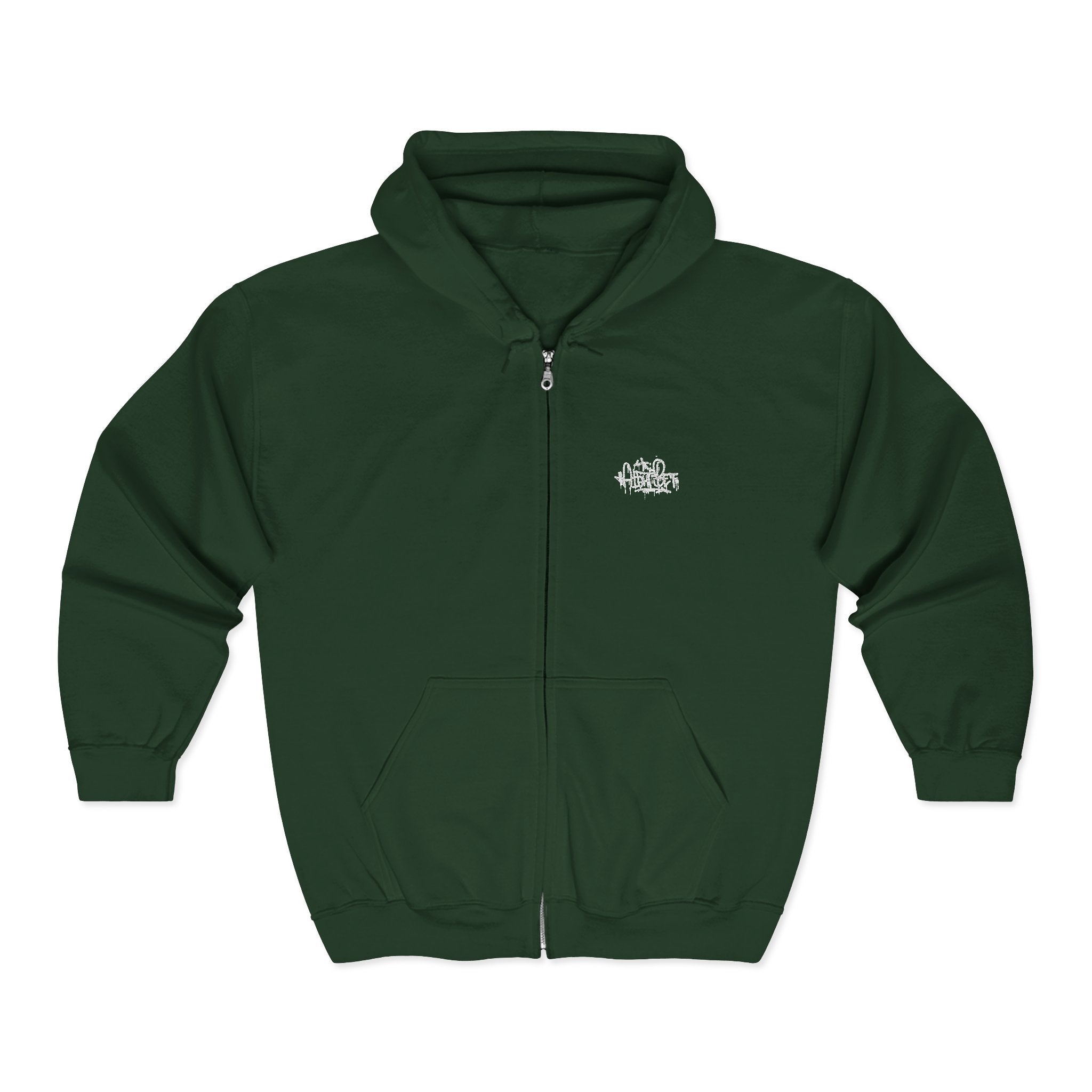 Plain White Full-Zip Hoodie