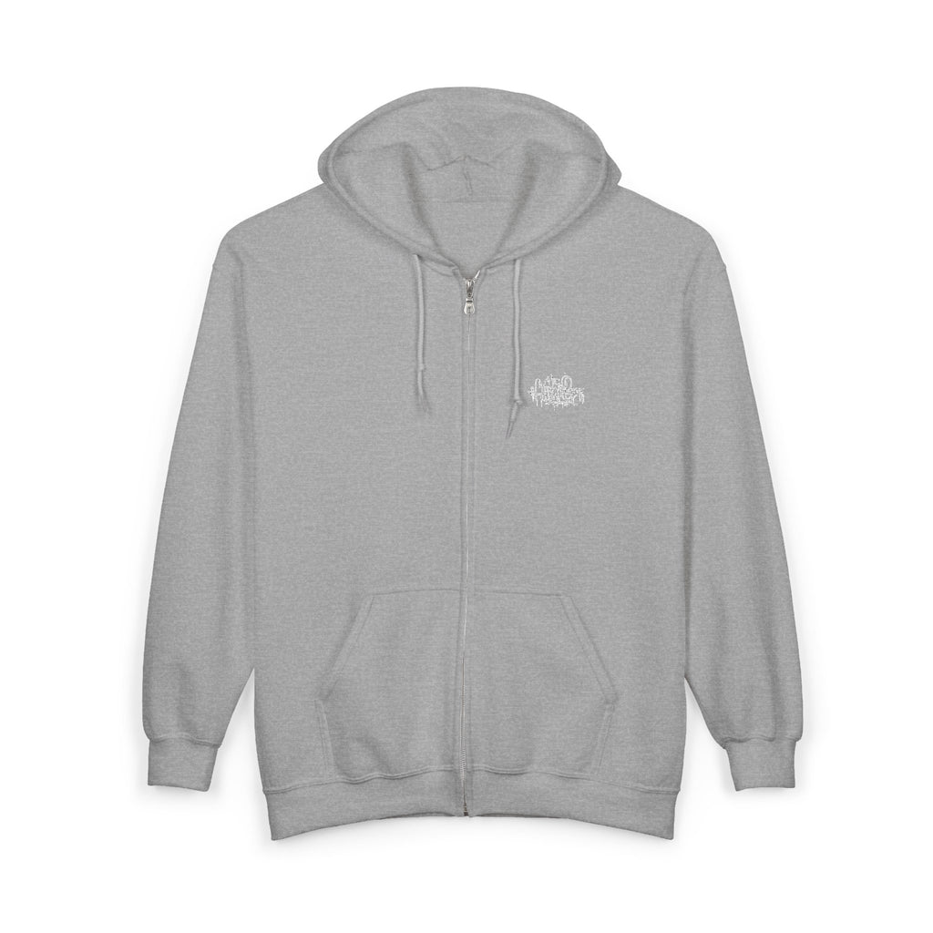 Plain White Full-Zip Hoodie