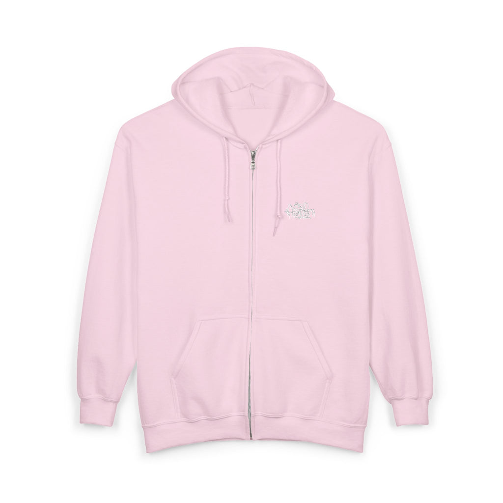 Plain White Full-Zip Hoodie