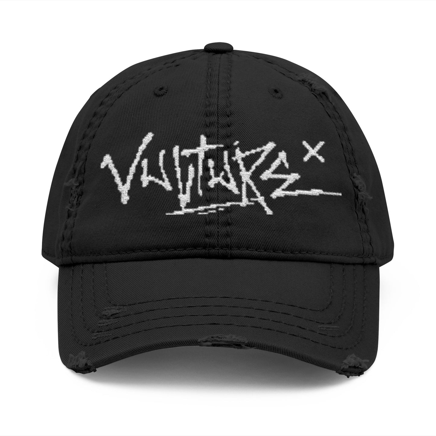 Distressed Embroidered 'Vulture' Dad Hat — Vintage Streetwear Cap