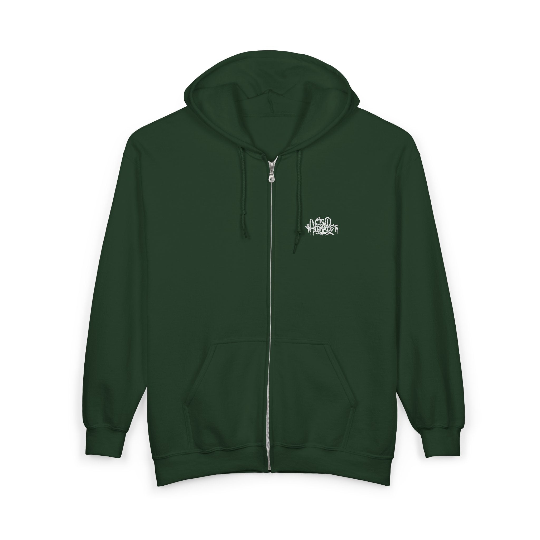 Plain White Full-Zip Hoodie