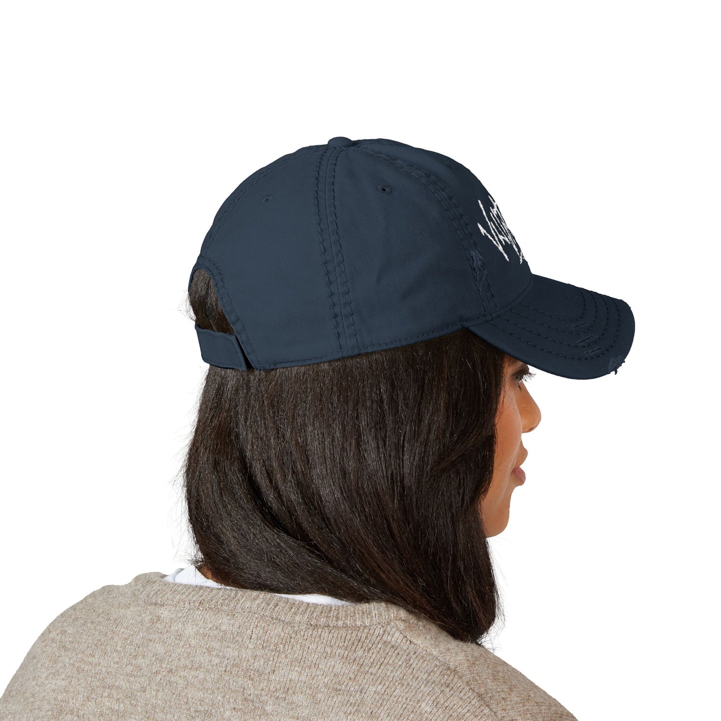 Distressed Embroidered 'Vulture' Dad Hat — Vintage Streetwear Cap