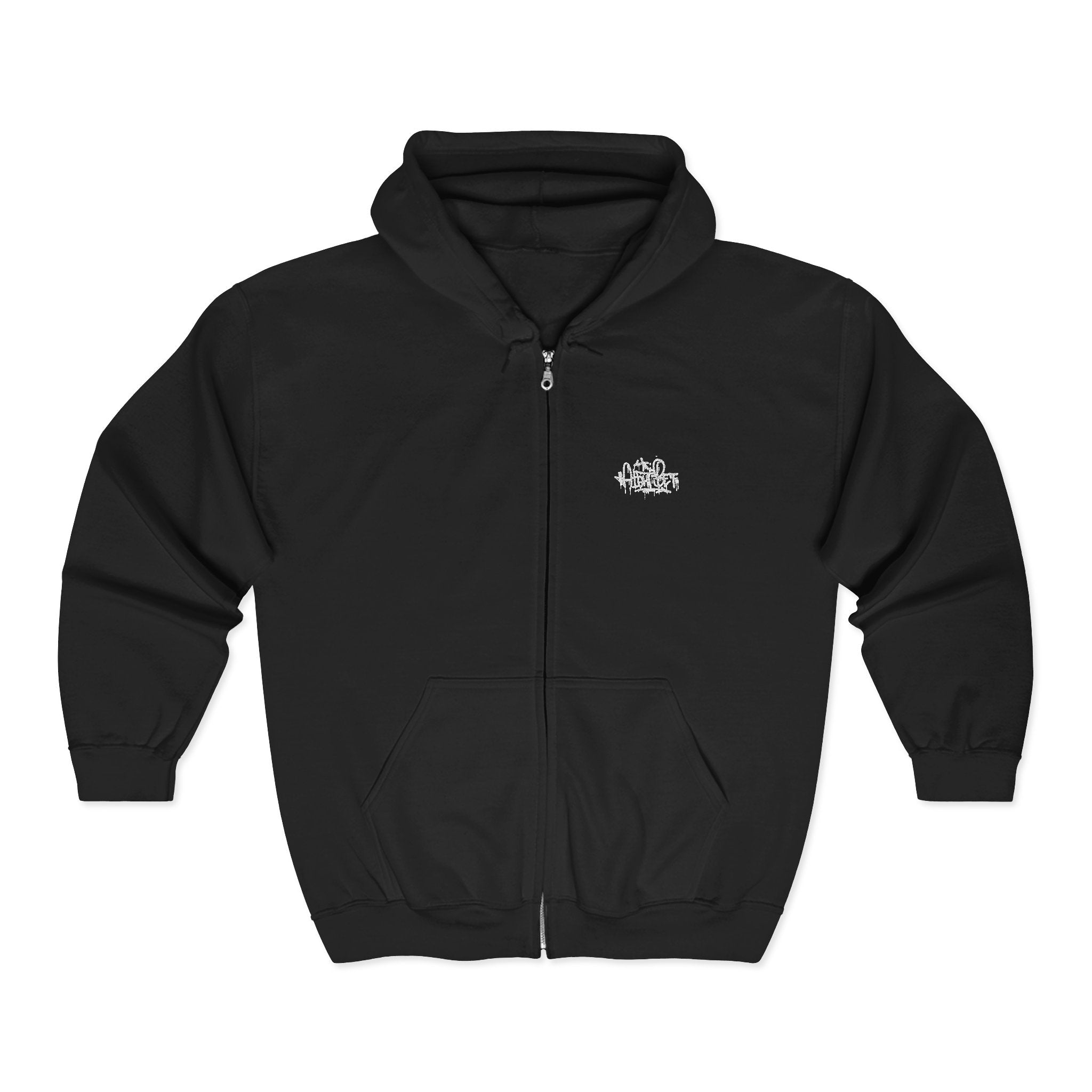 Plain White Full-Zip Hoodie