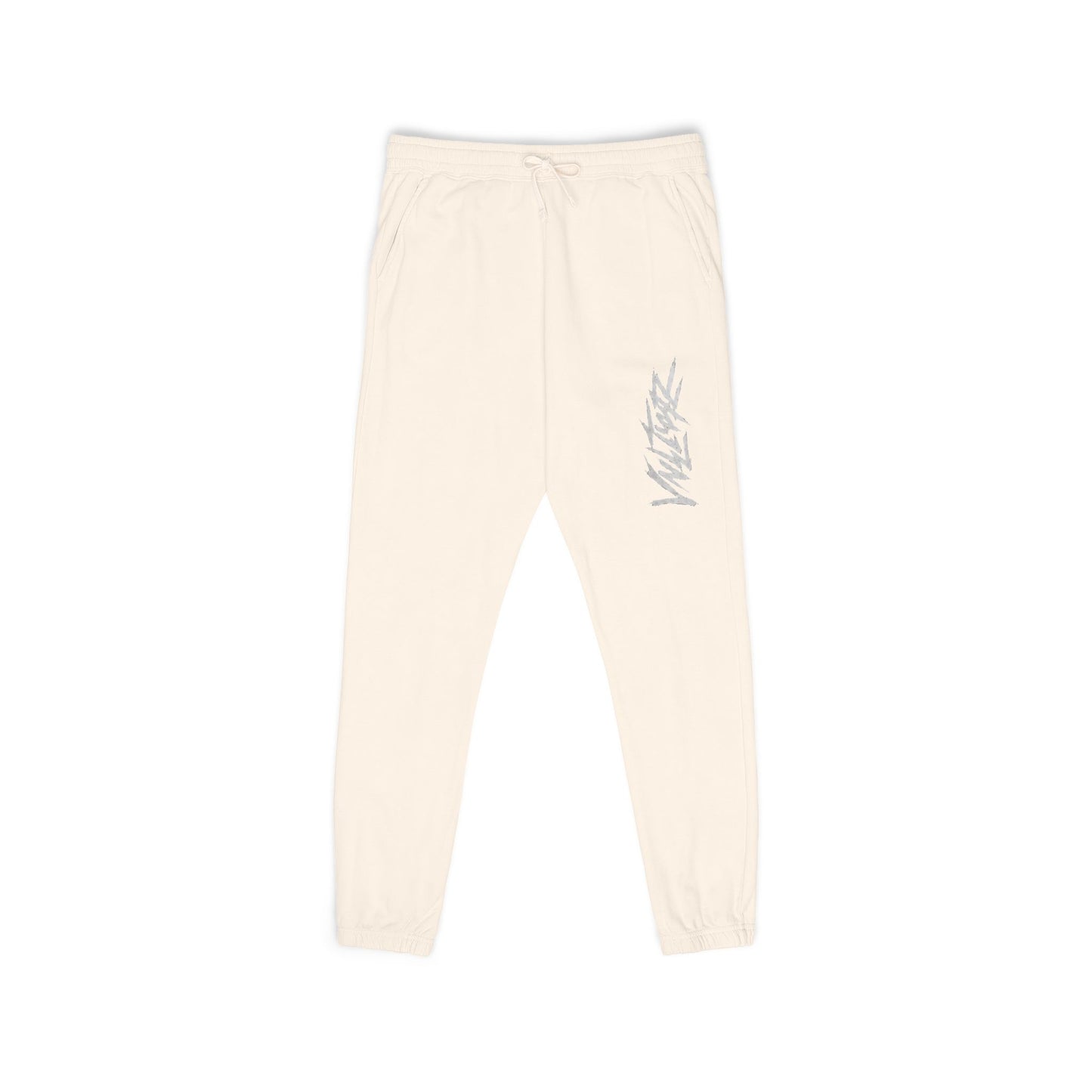 Fleece Sweatpants — Minimal Leaf Graphic Joggers
