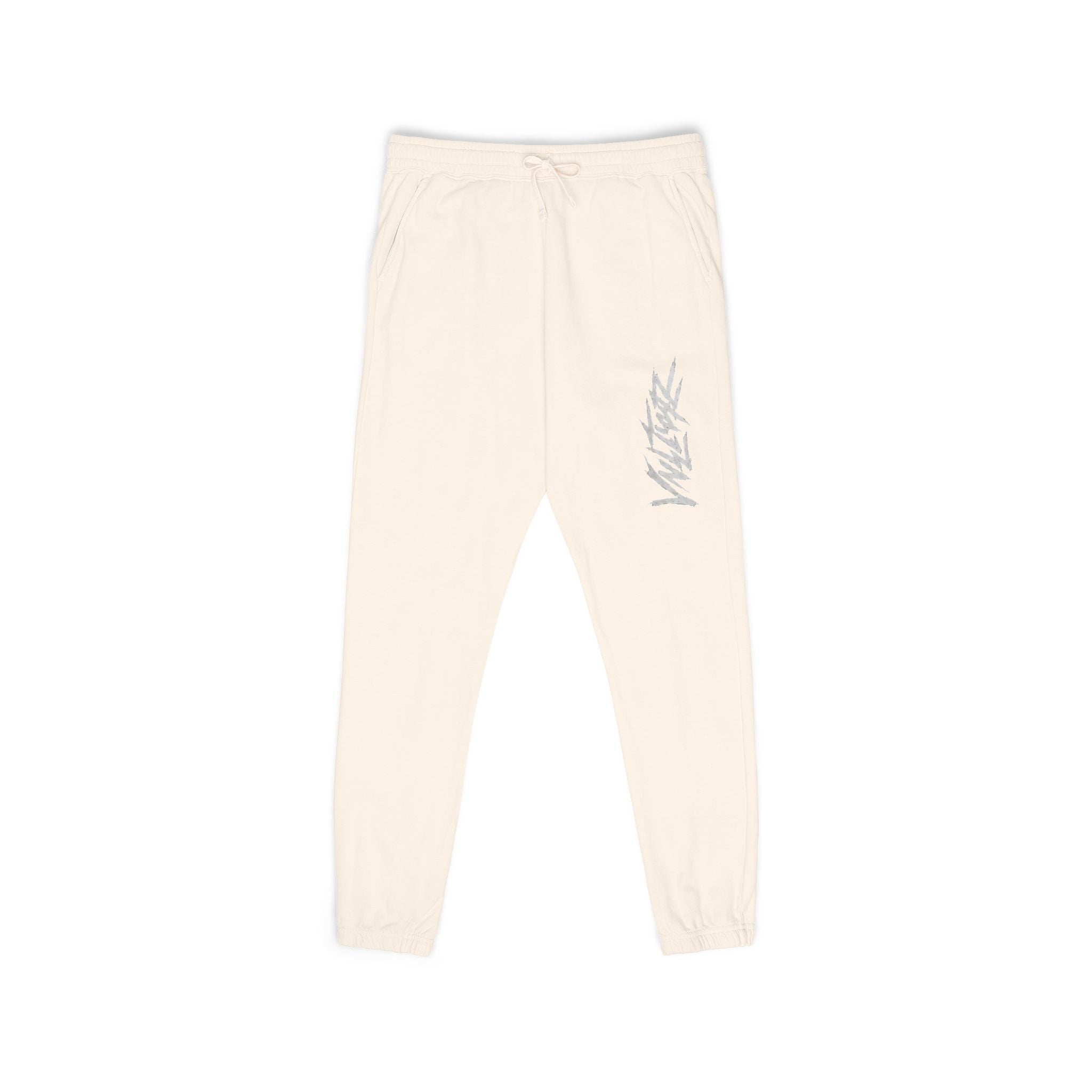 Fleece Sweatpants — Minimal Leaf Graphic Joggers