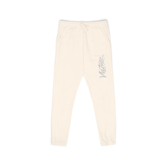 Fleece Sweatpants — Minimal Leaf Graphic Joggers
