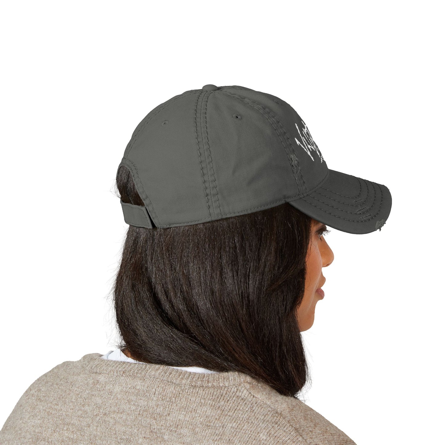 Distressed Embroidered 'Vulture' Dad Hat — Vintage Streetwear Cap