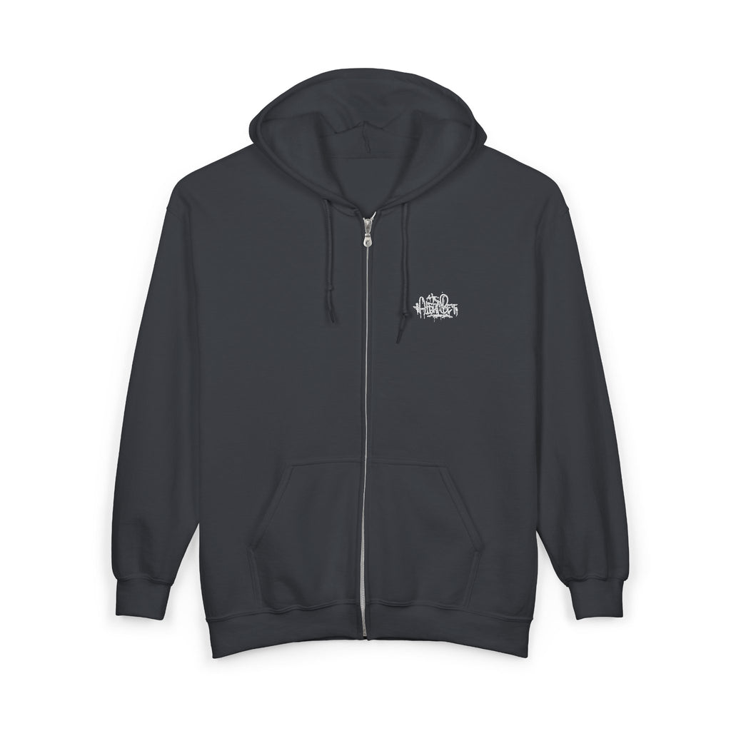 Plain White Full-Zip Hoodie