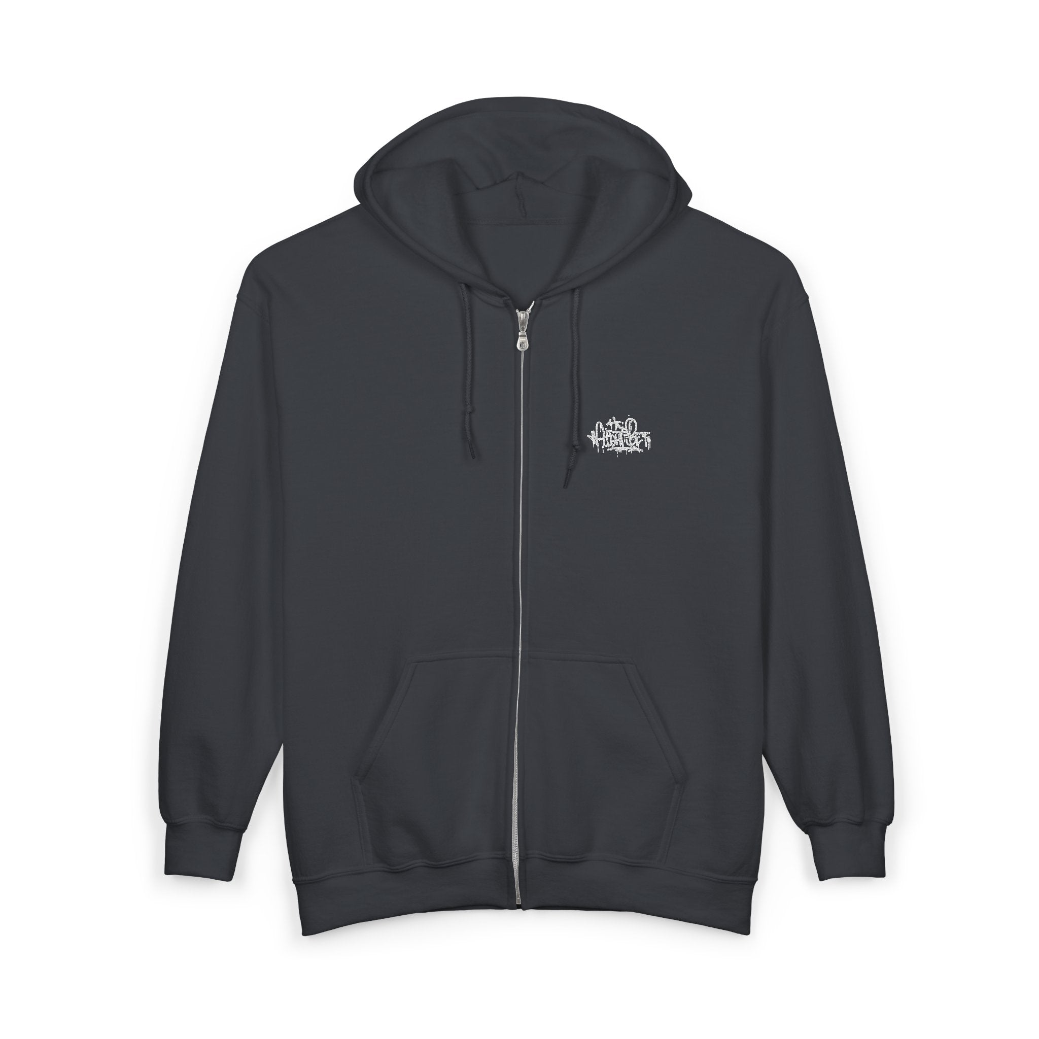 Plain White Full-Zip Hoodie