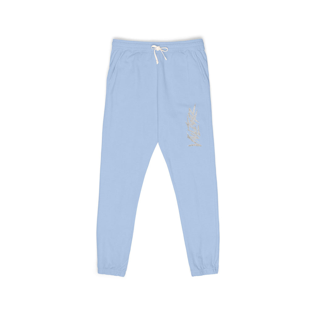 Fleece Sweatpants — Minimal Leaf Graphic Joggers