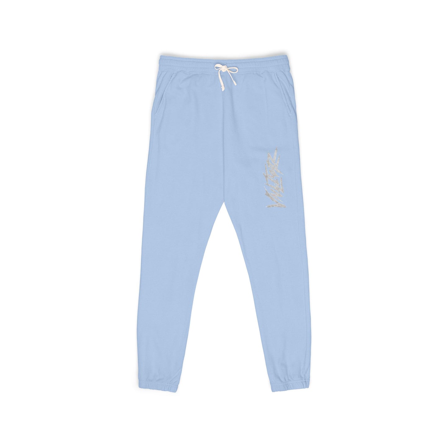 Fleece Sweatpants — Minimal Leaf Graphic Joggers