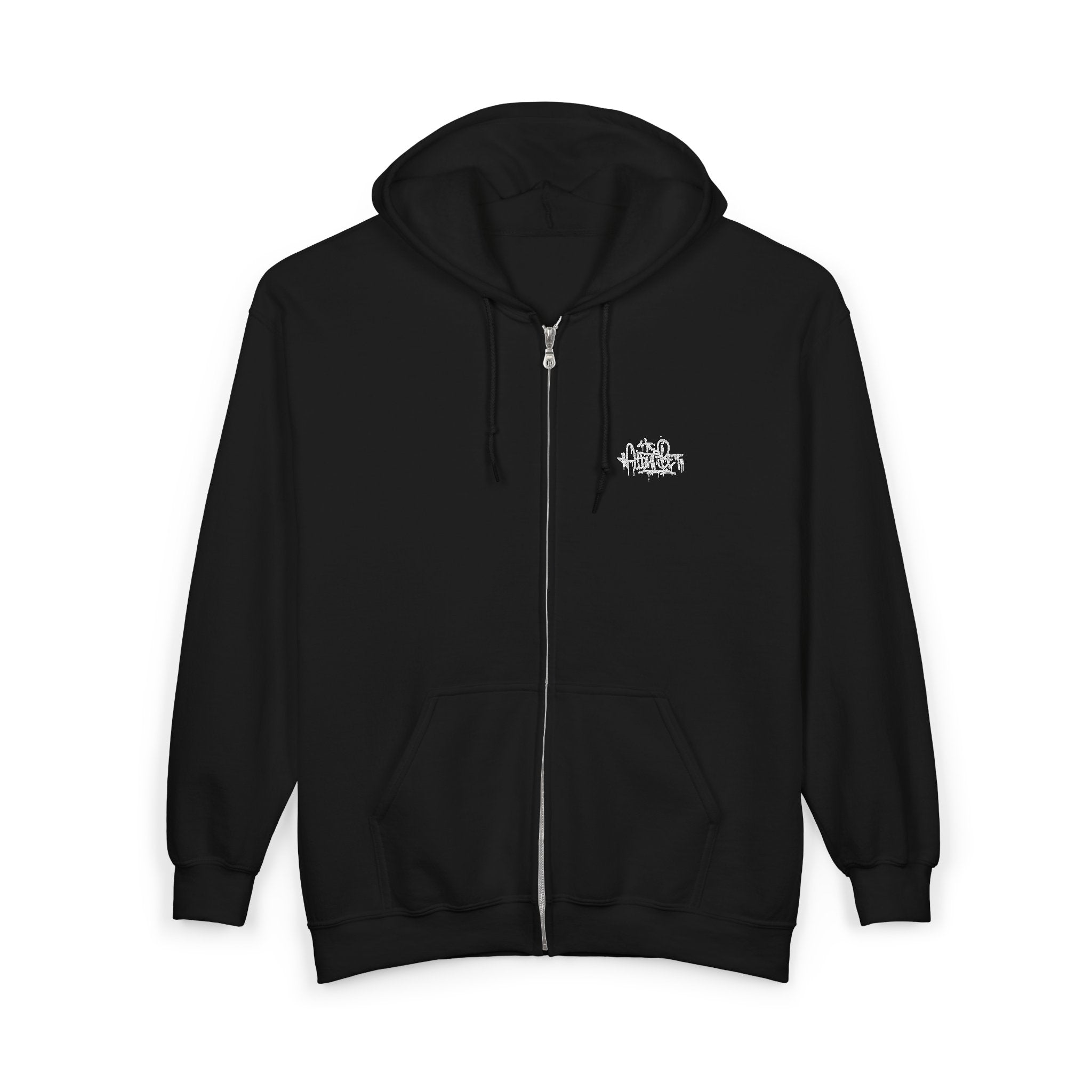 Plain White Full-Zip Hoodie