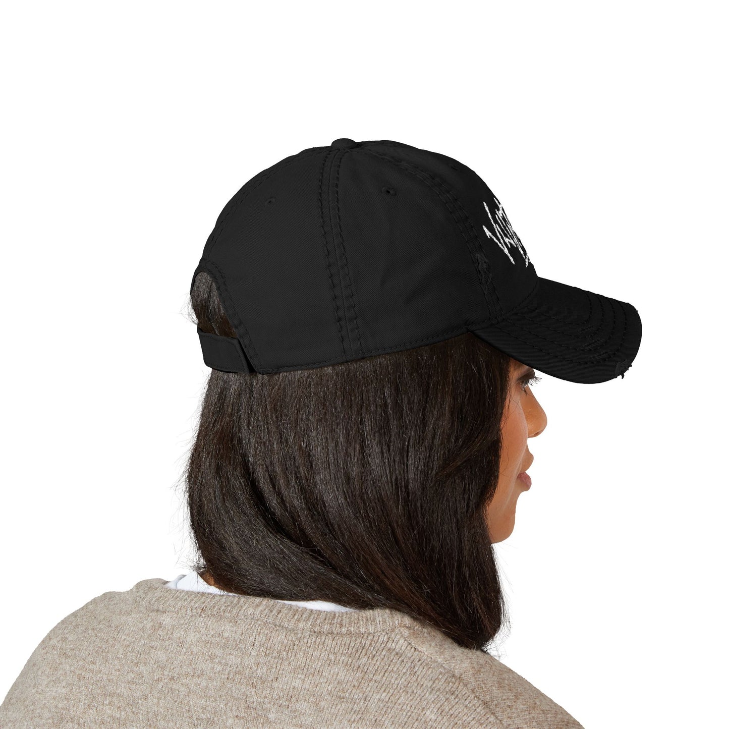 Distressed Embroidered 'Vulture' Dad Hat — Vintage Streetwear Cap