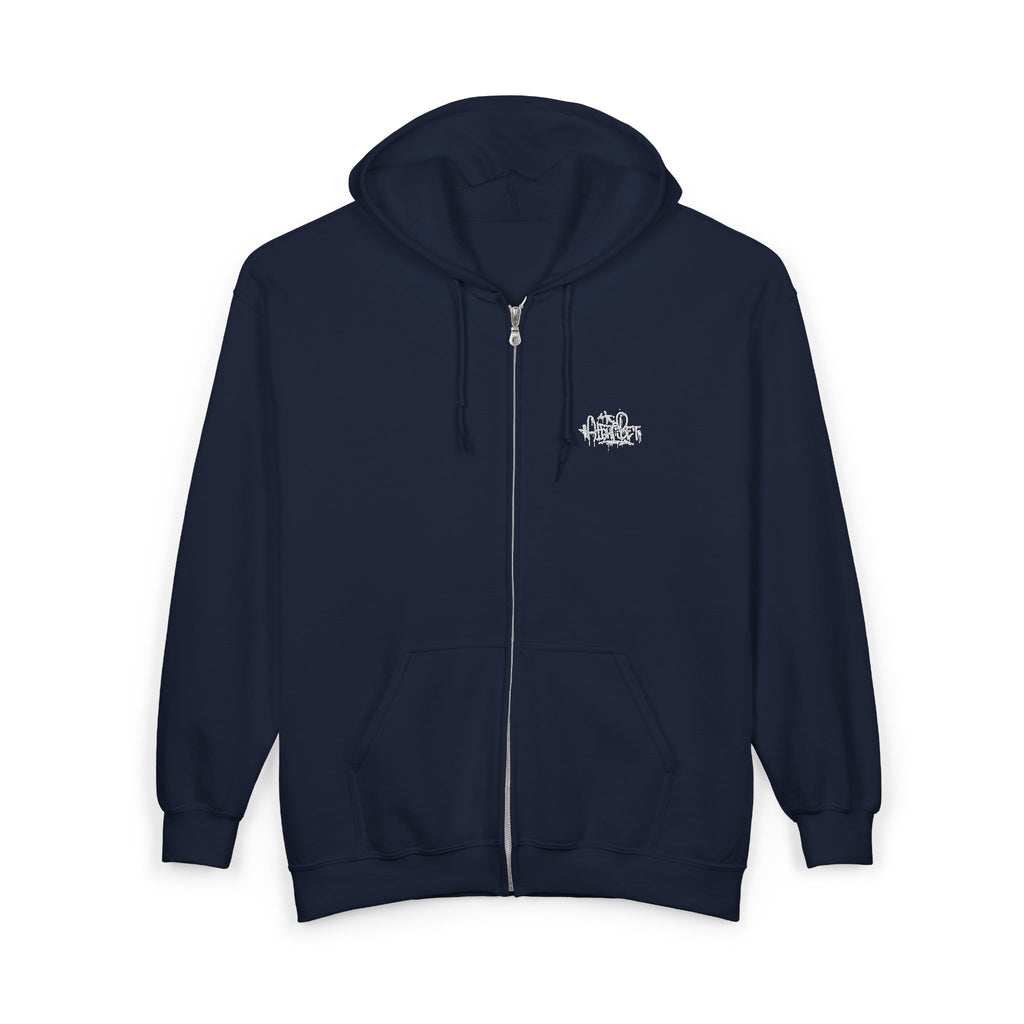 Plain White Full-Zip Hoodie
