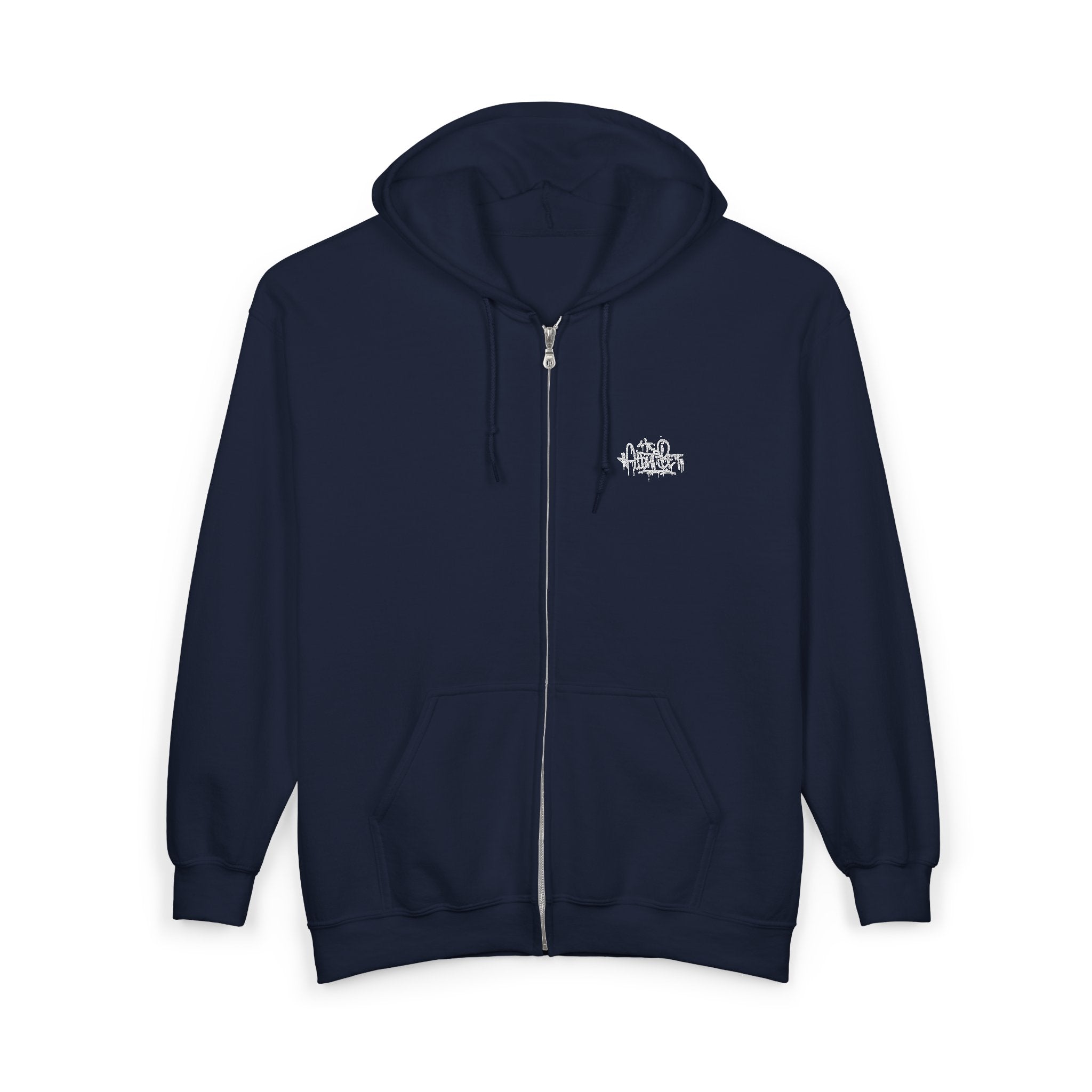 Plain White Full-Zip Hoodie