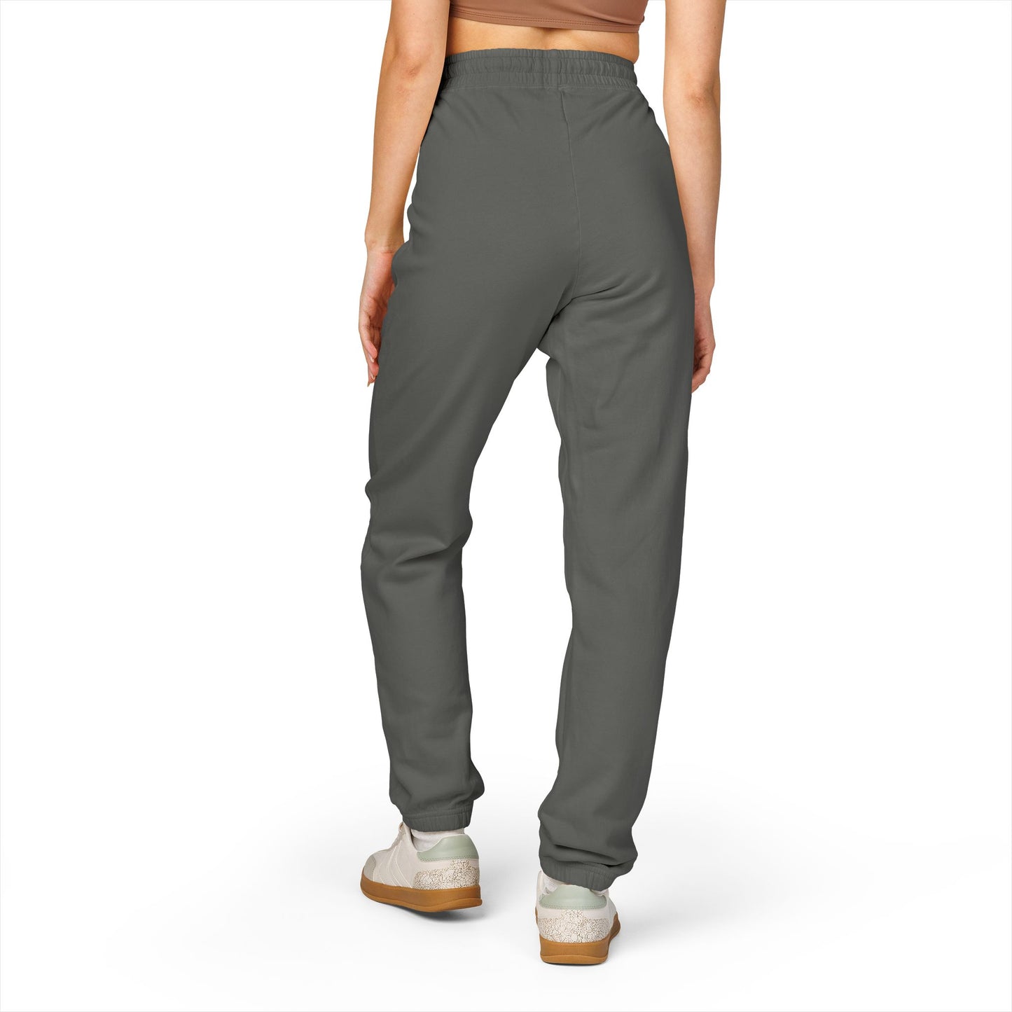 Fleece Sweatpants — Minimal Leaf Graphic Joggers