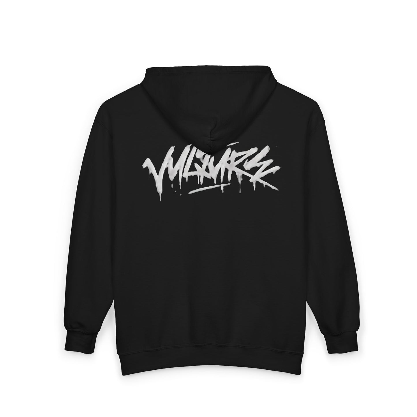 Vulture Graffiti Zip Hoodie - Streetwear Black Full-Zip Sweatshirt