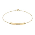 Engravable Curved Bar Anklet — Personalized Minimalist Gold or Black Chain