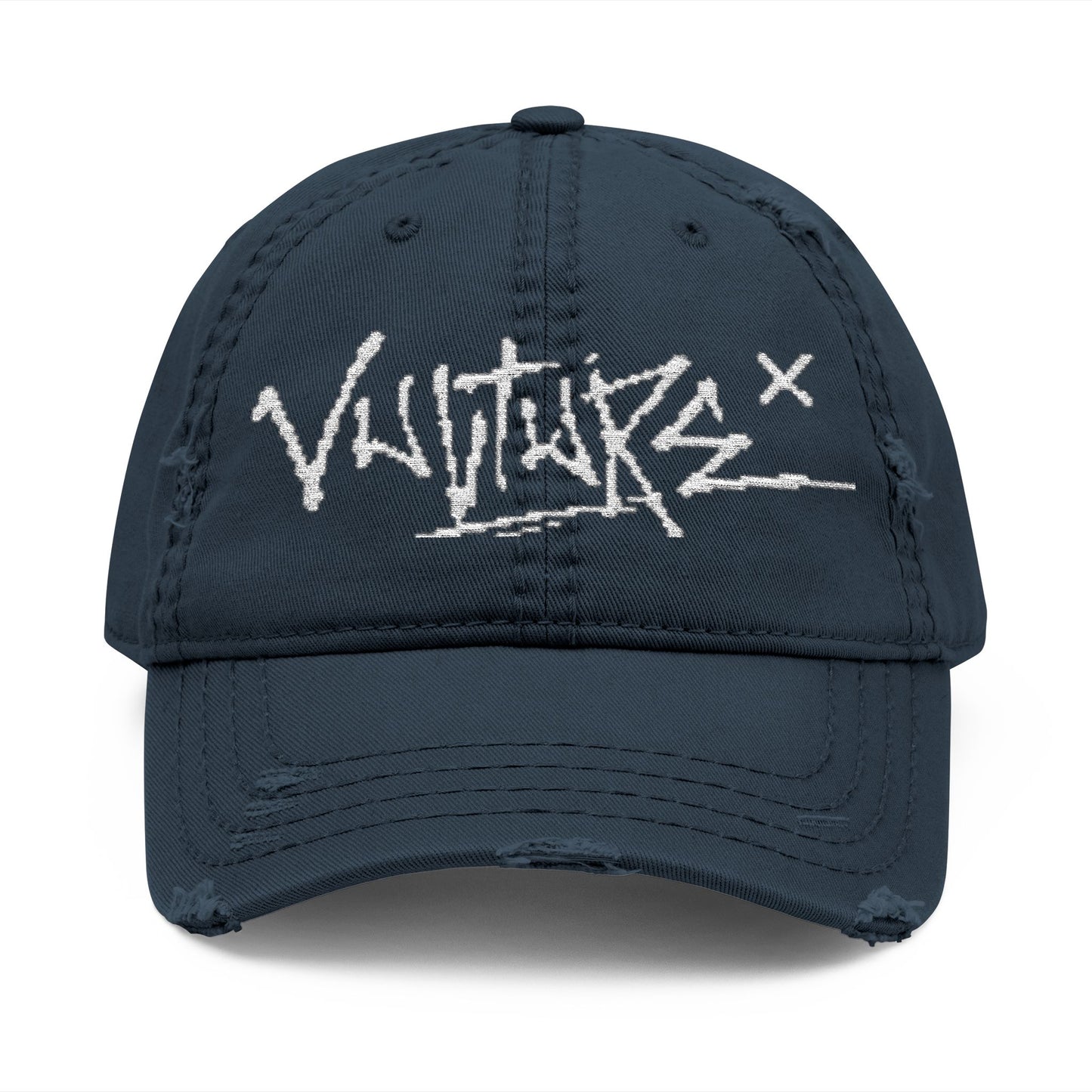 Distressed Embroidered 'Vulture' Dad Hat — Vintage Streetwear Cap