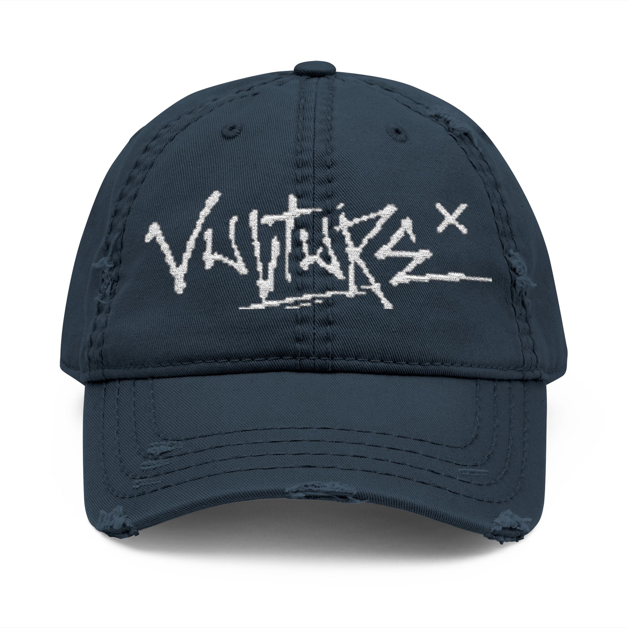 Distressed Embroidered 'Vulture' Dad Hat — Vintage Streetwear Cap