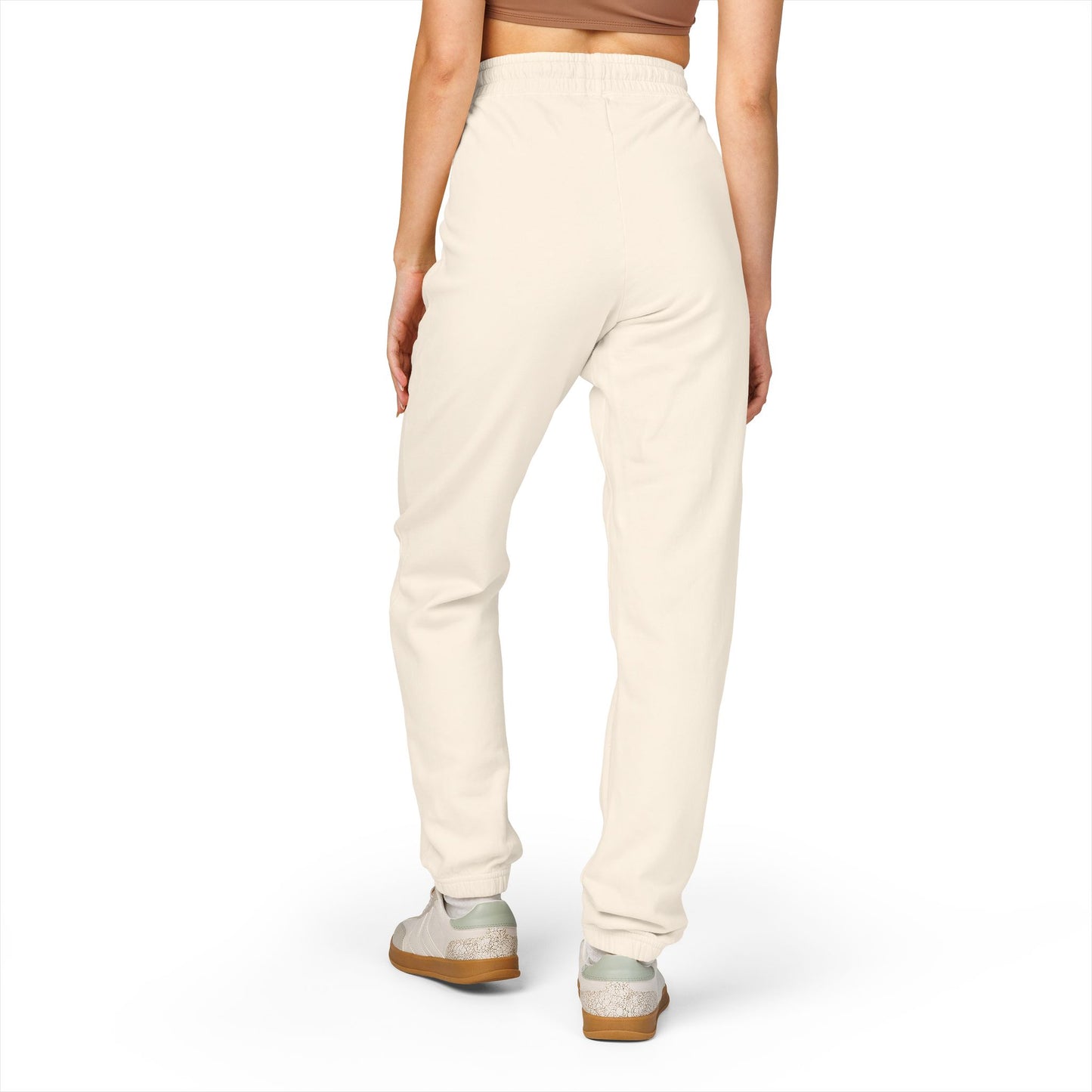 Fleece Sweatpants — Minimal Leaf Graphic Joggers