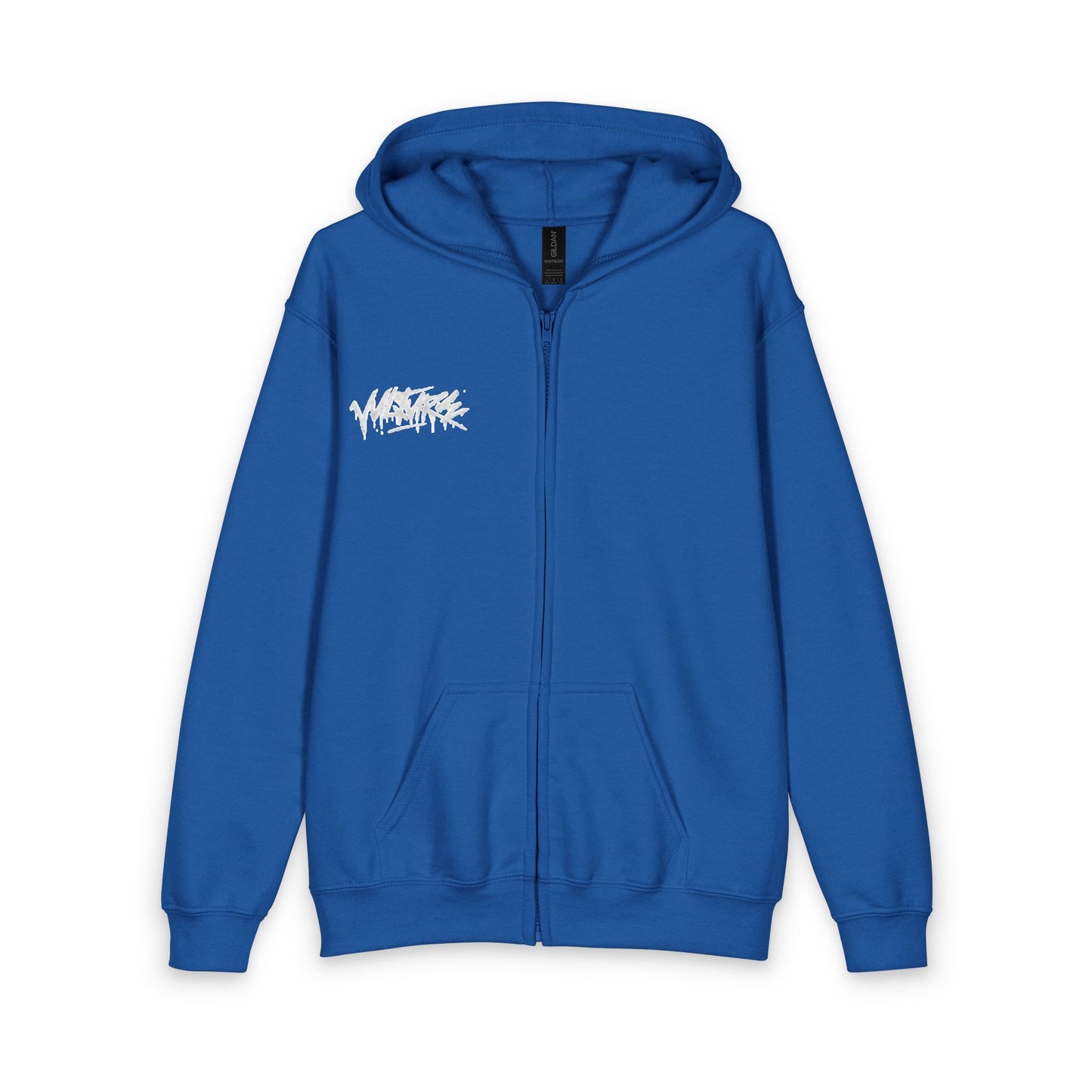 Youth Zip Hoodie with White Graffiti Logo