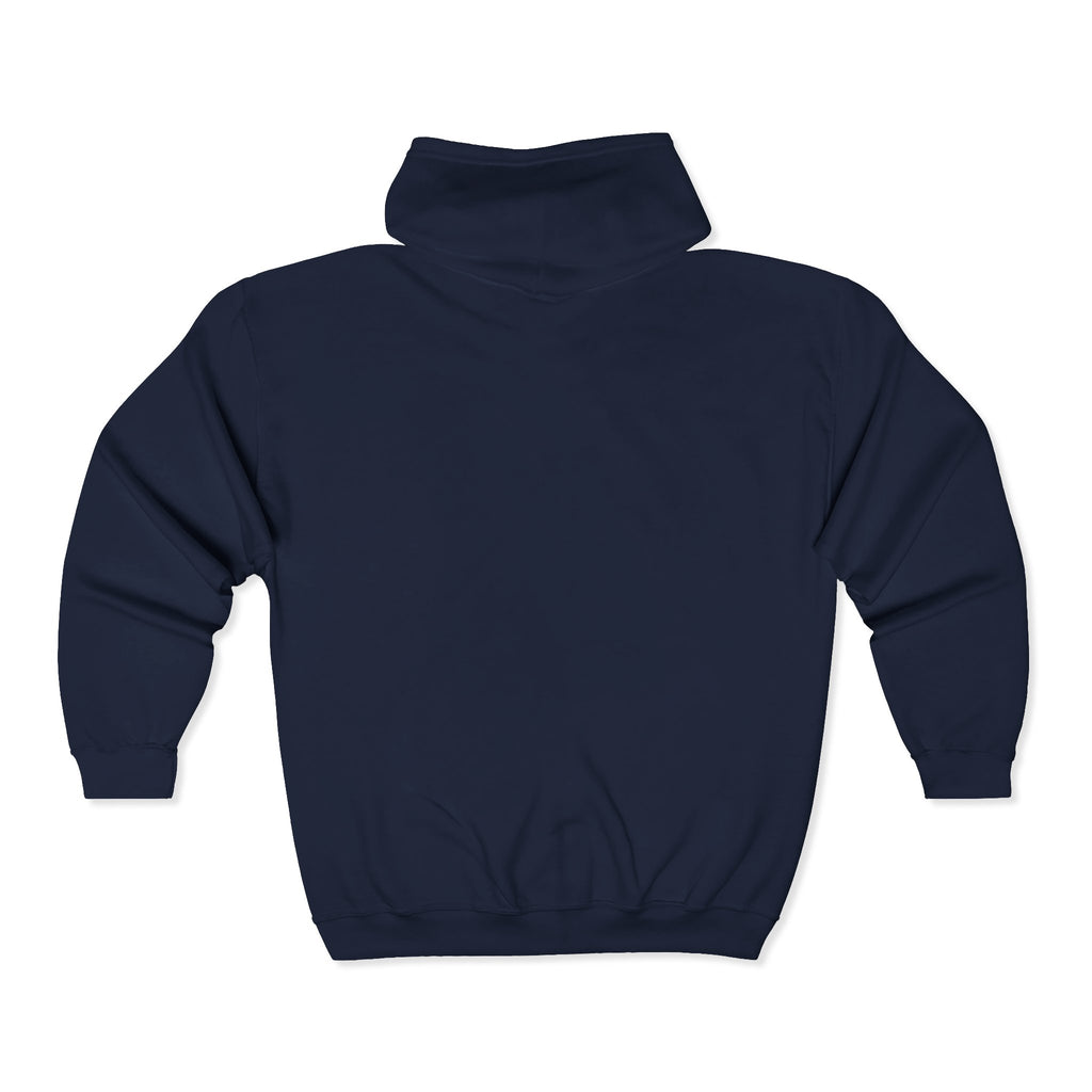Plain White Full-Zip Hoodie