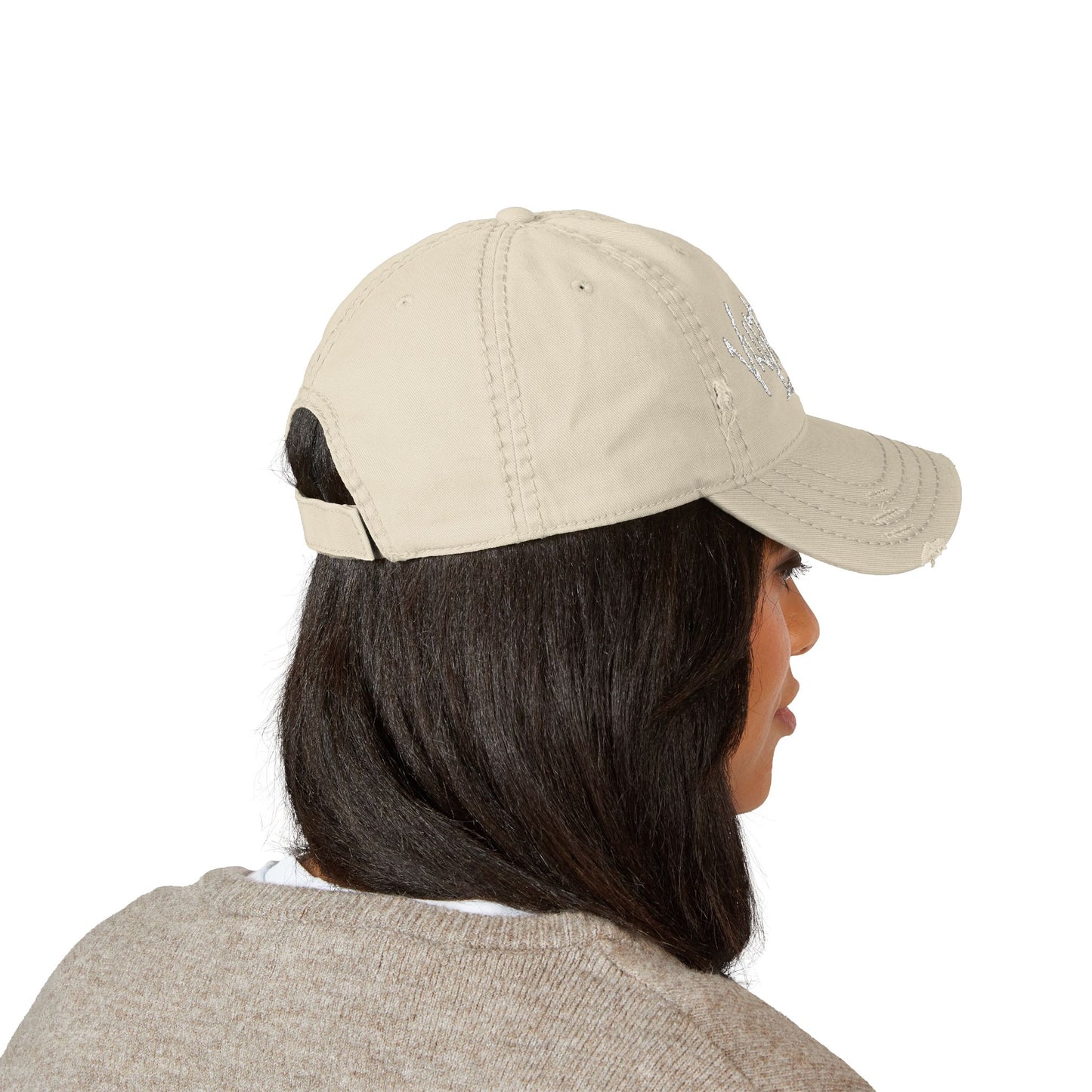 Distressed Embroidered 'Vulture' Dad Hat — Vintage Streetwear Cap