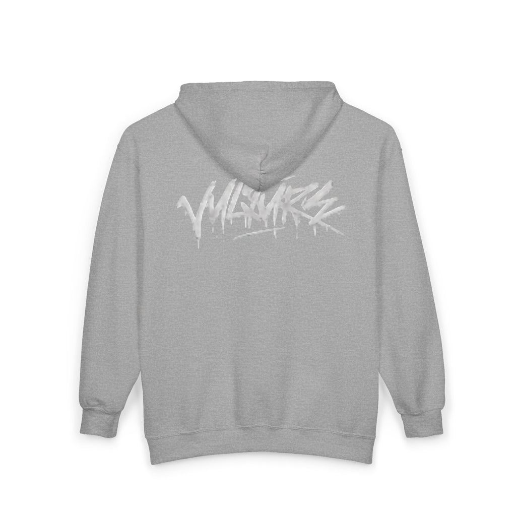 Vulture Graffiti Zip Hoodie - Streetwear Black Full-Zip Sweatshirt