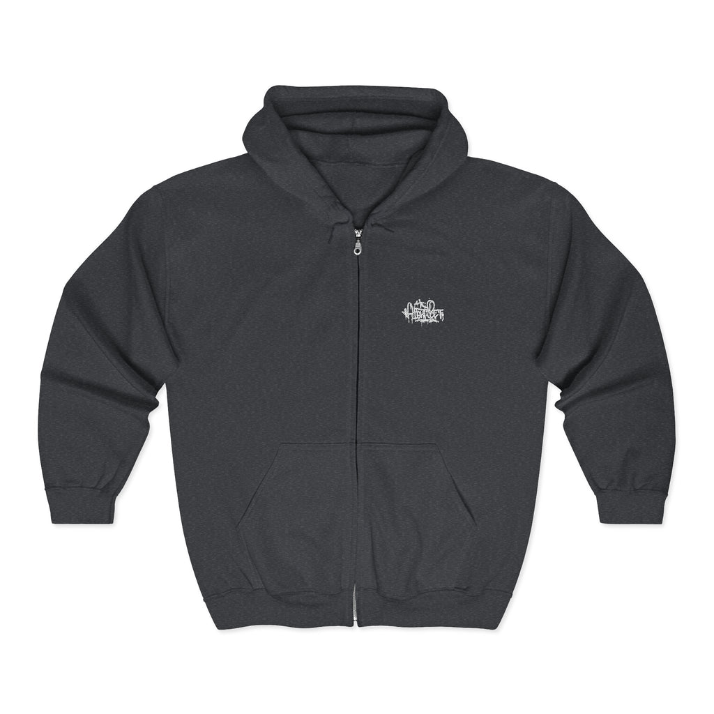 Plain White Full-Zip Hoodie