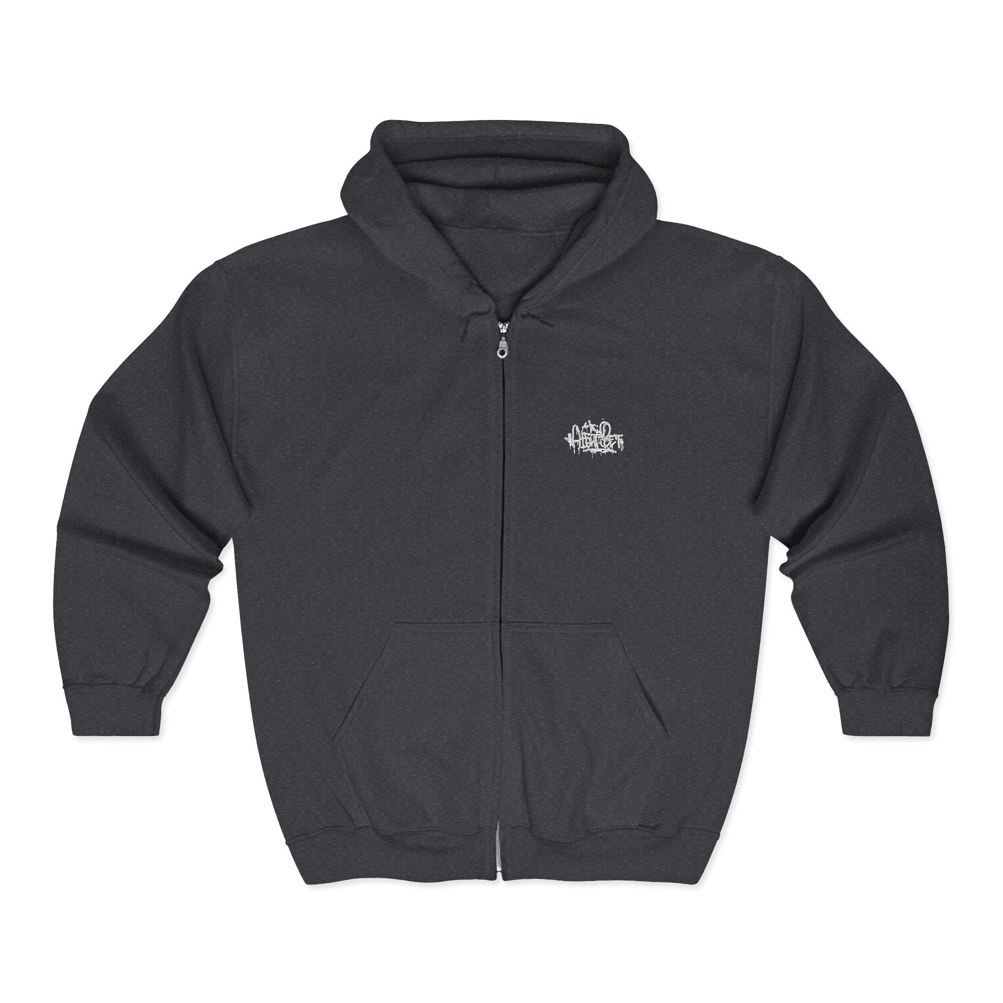 Plain White Full-Zip Hoodie