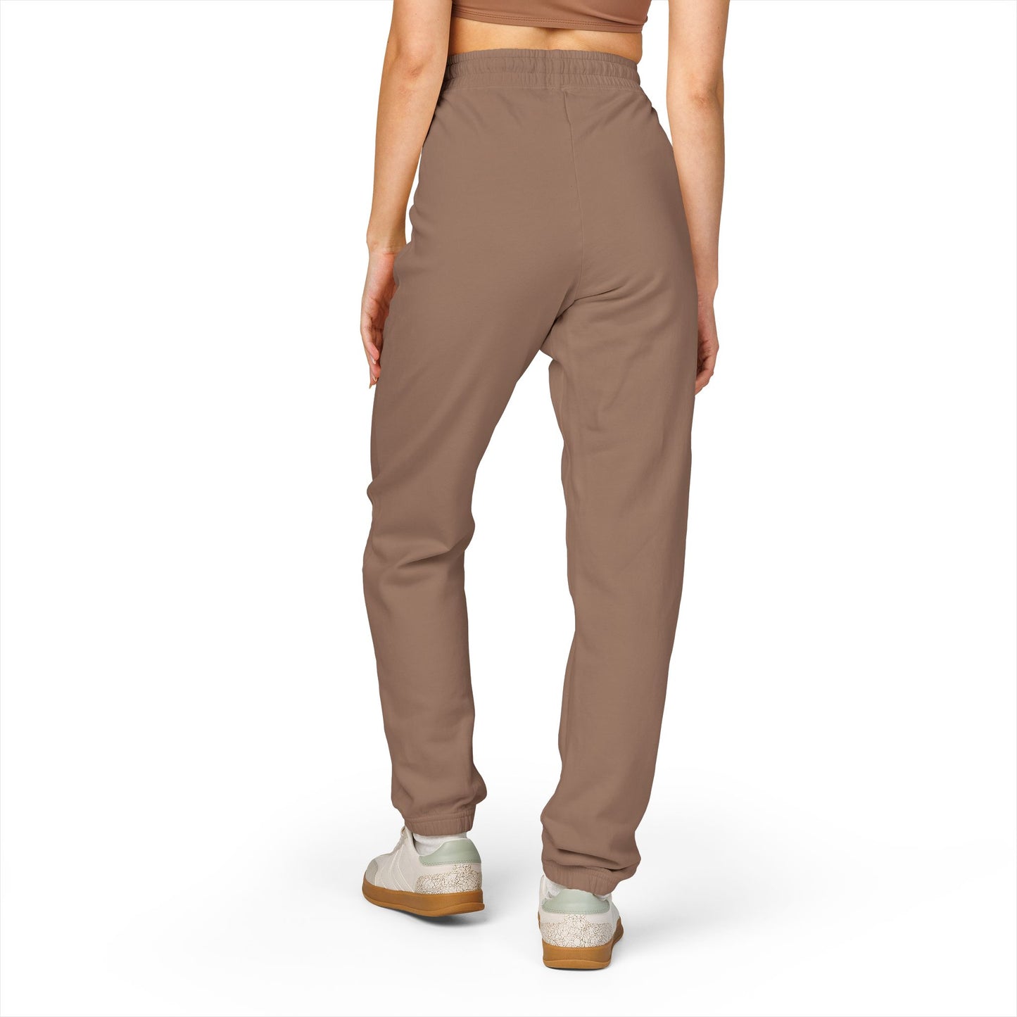 Fleece Sweatpants — Minimal Leaf Graphic Joggers