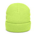Embroidered Ribbed Beanie — Streetwear Black Knit Hat with White Graffiti Text
