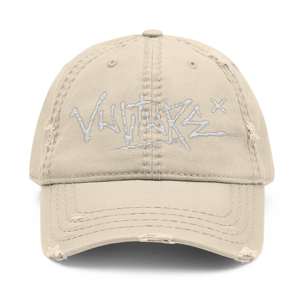 Distressed Embroidered 'Vulture' Dad Hat — Vintage Streetwear Cap
