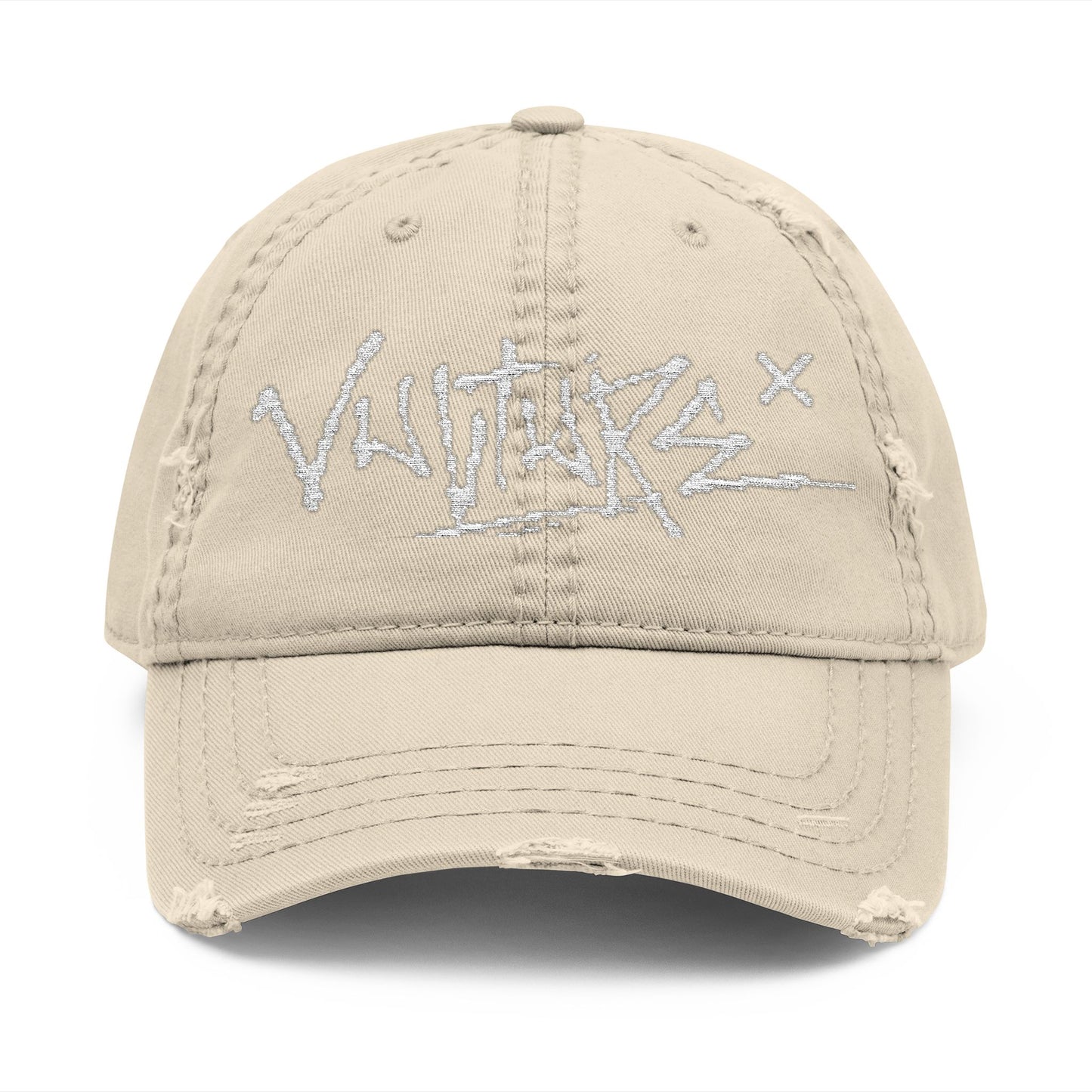 Distressed Embroidered 'Vulture' Dad Hat — Vintage Streetwear Cap