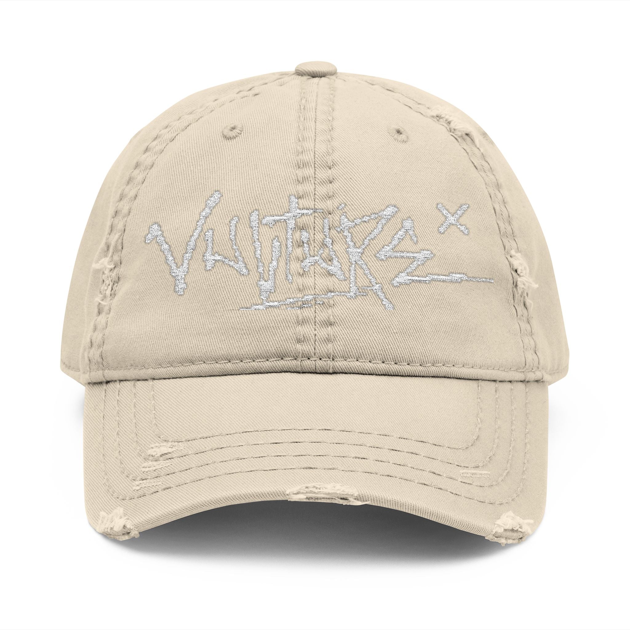 Distressed Embroidered 'Vulture' Dad Hat — Vintage Streetwear Cap