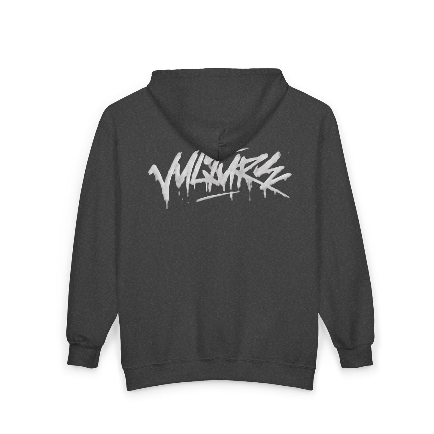 Vulture Graffiti Zip Hoodie - Streetwear Black Full-Zip Sweatshirt
