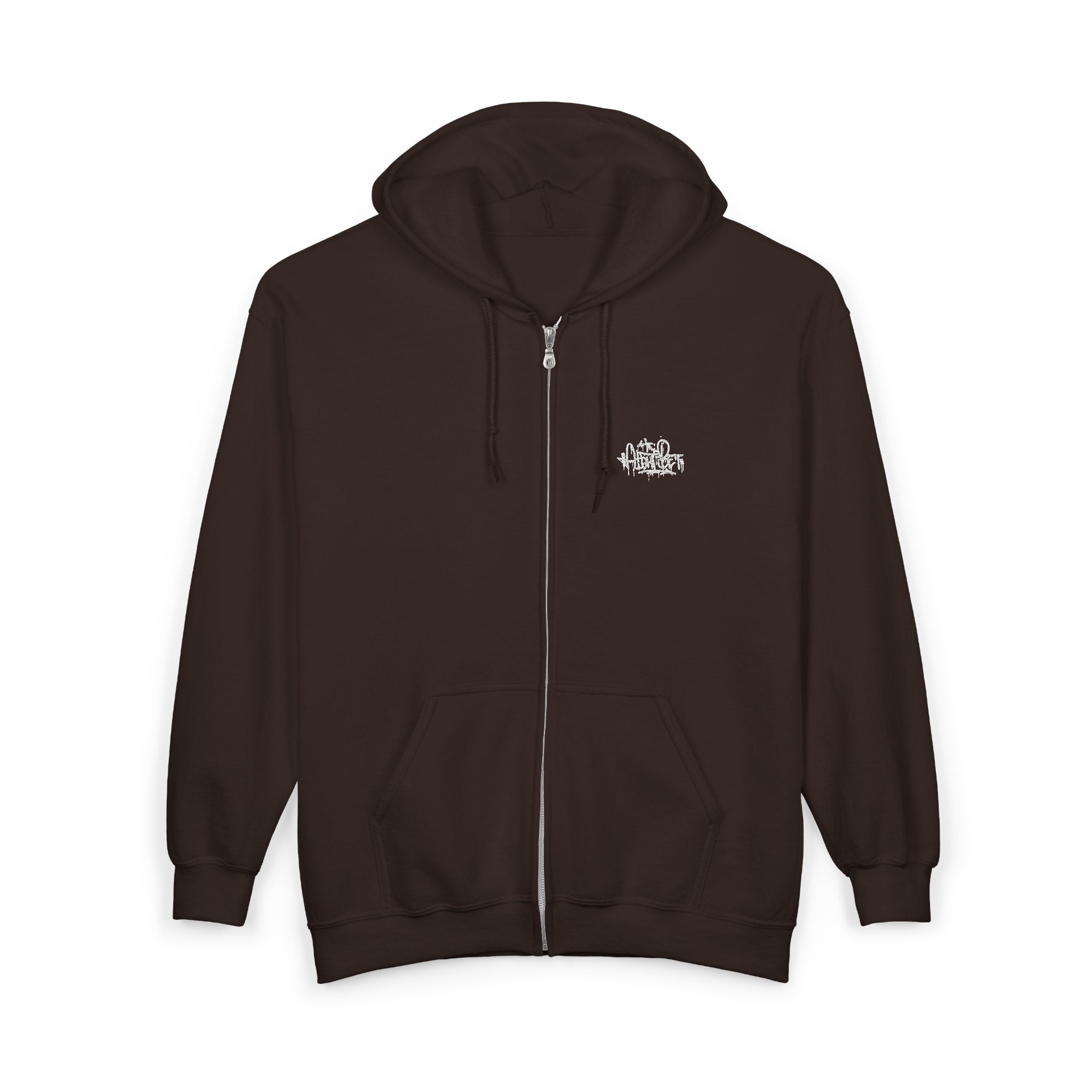 Plain White Full-Zip Hoodie